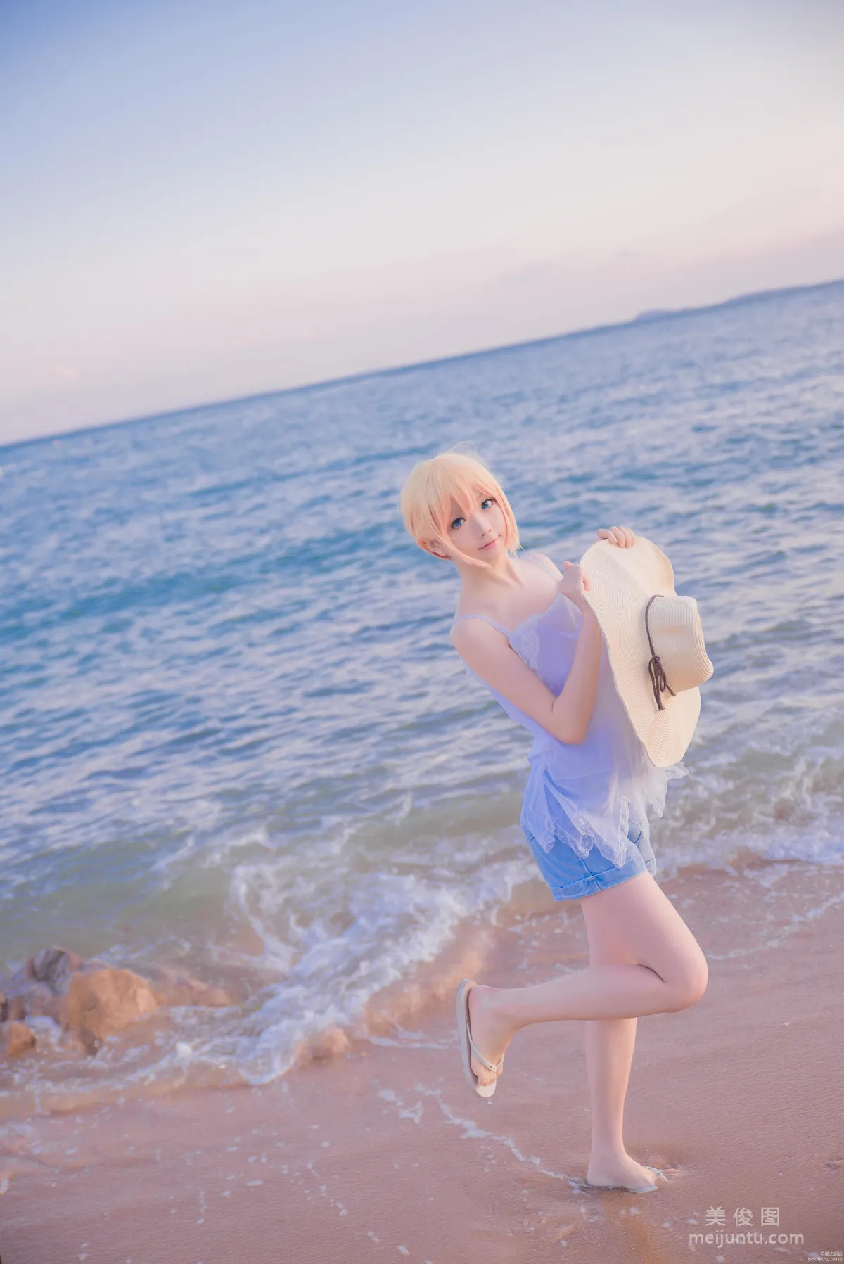 [Web Celebrity Coser] Xingzhi Chichi 'Touken Ranbu Cosplay Urashima Toushirou' Photo Set photo 15