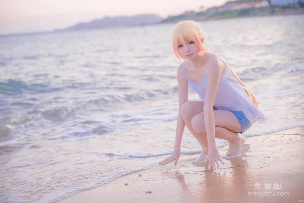 [Web Celebrity Coser] Xingzhi Chichi 'Touken Ranbu Cosplay Urashima Toushirou' Photo Set photo 14