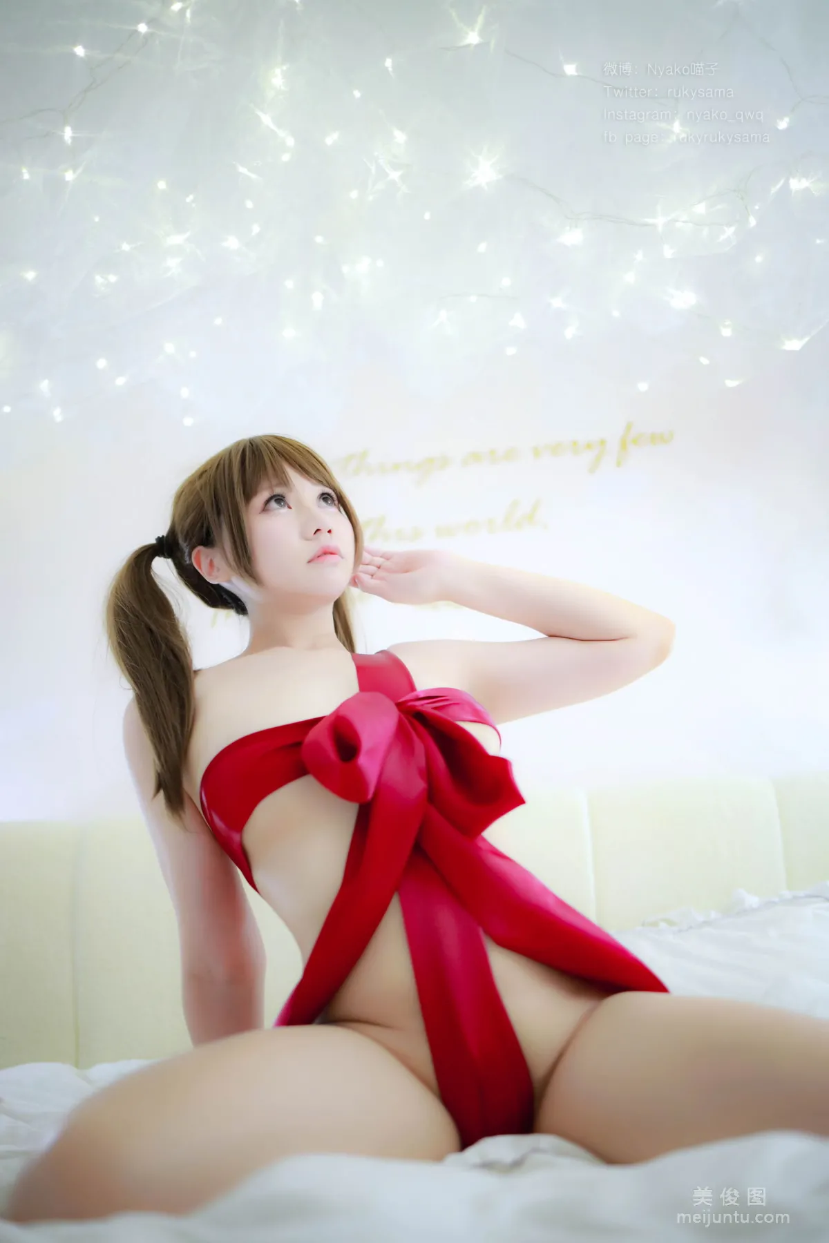 [Web Idols Coser] Nyako Miaozi, Red Ribbon Girl Photo Set photo 29