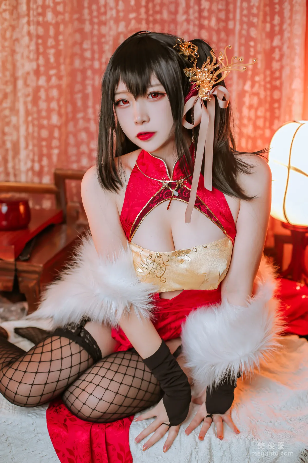 二佐Nisa 《碧蓝大凤旗袍》 写真集35