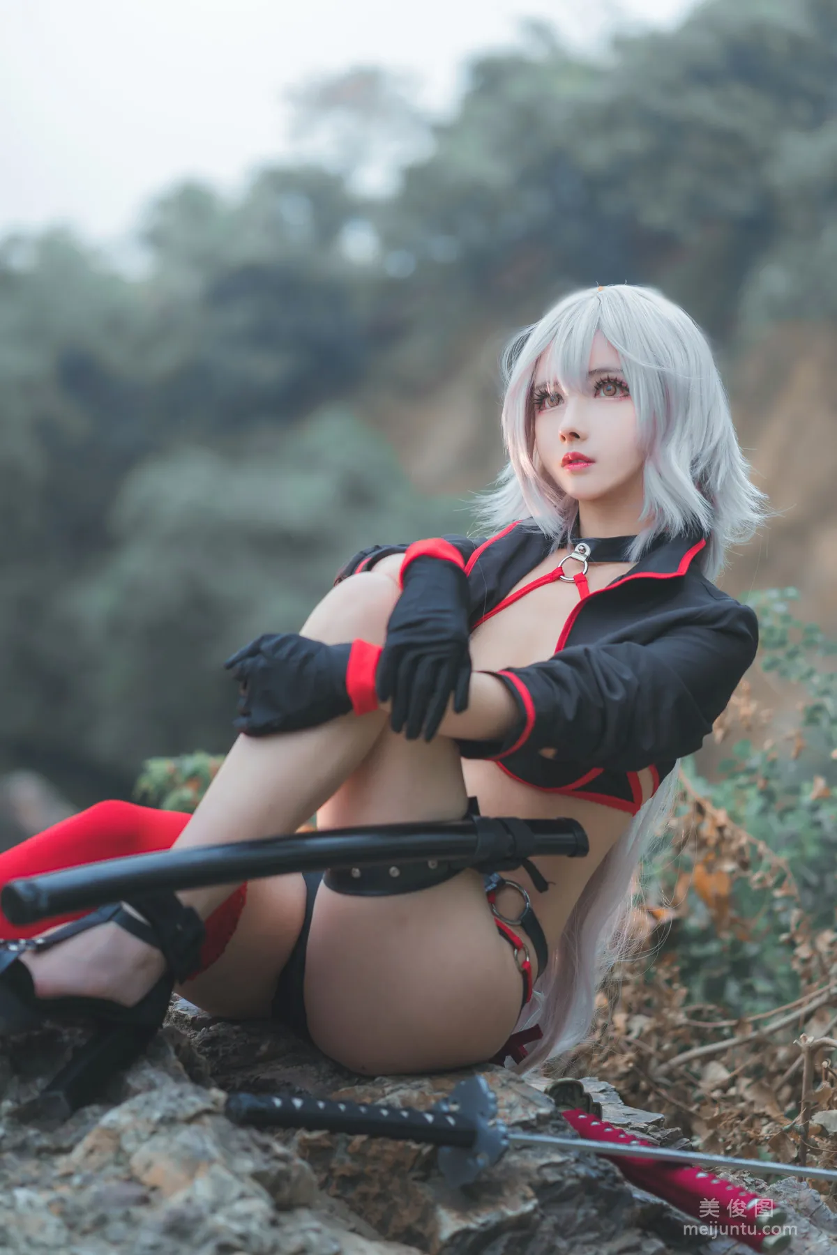 COS Beauty rioko Liang Liangzi, Swimsuit Black Jeanne Photo Set photo 3