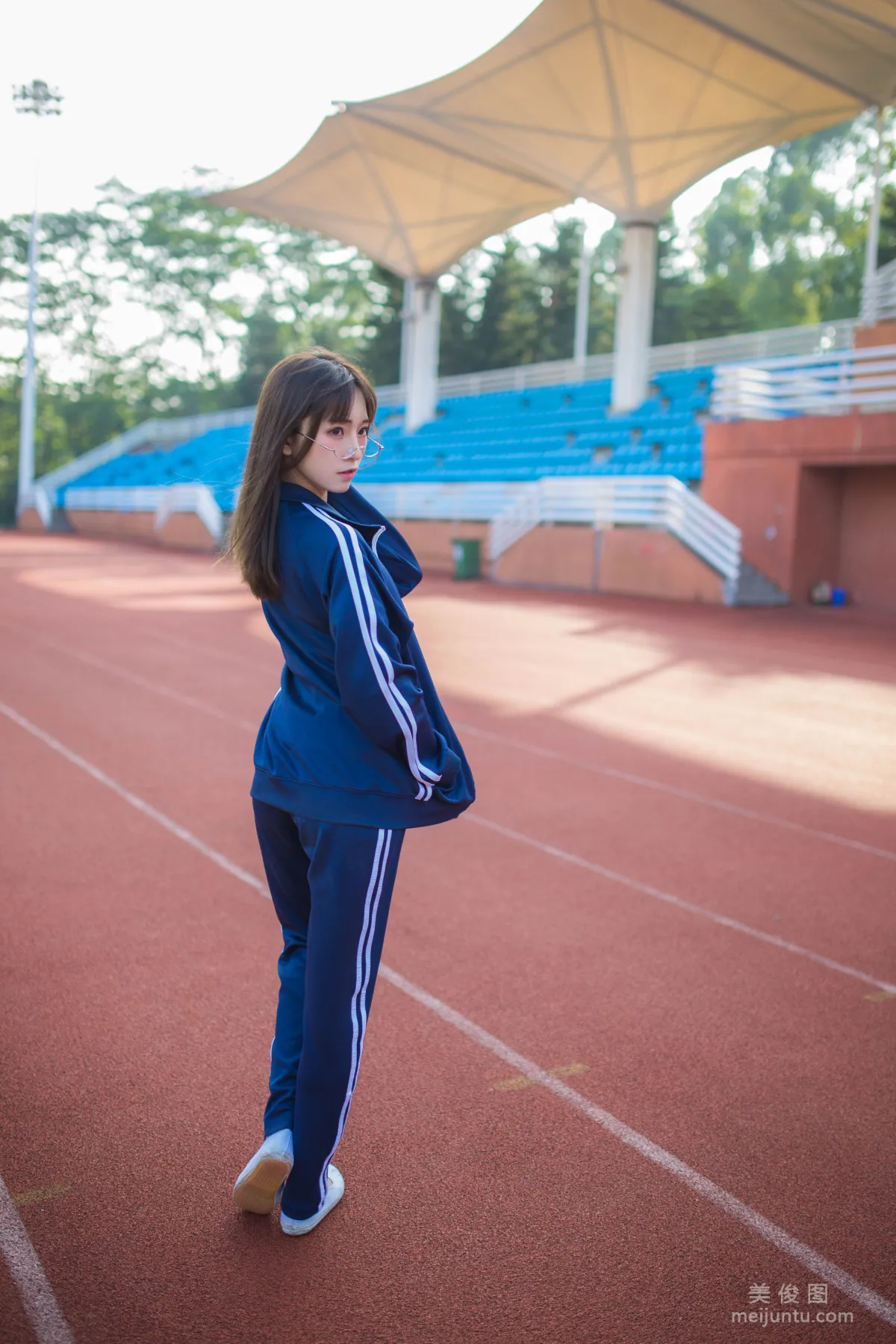 Coser Beauty Kitaro_Qi Tailang, Blue Sportswear Girl, Photo Set photo 9