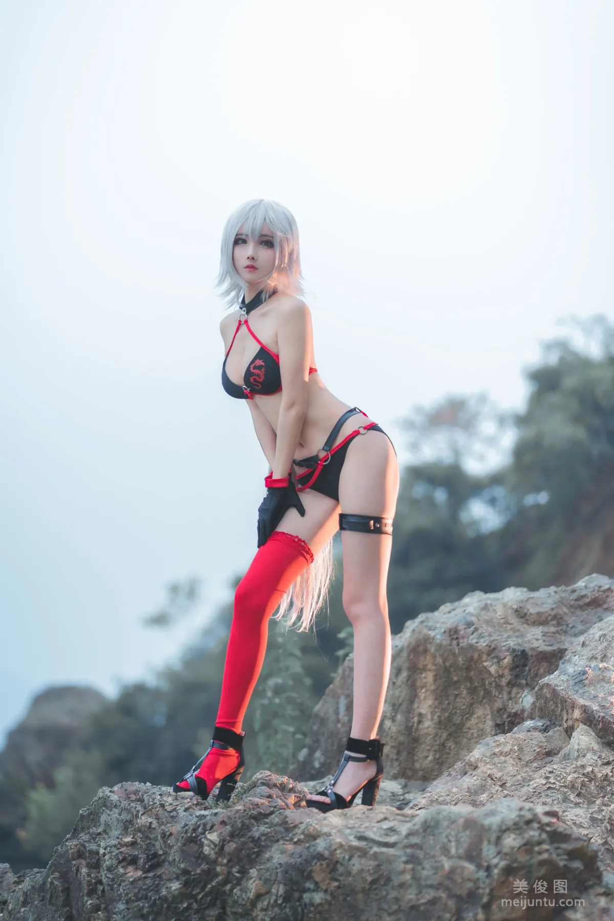 COS Beauty rioko Liang Liangzi, Swimsuit Black Jeanne Photo Set photo 7