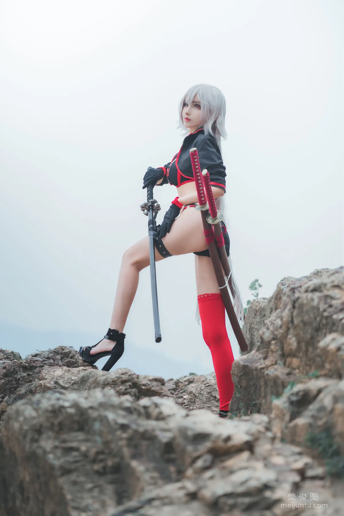 COS Beauty rioko Liang Liangzi, Swimsuit Black Jeanne Photo Set photo 5