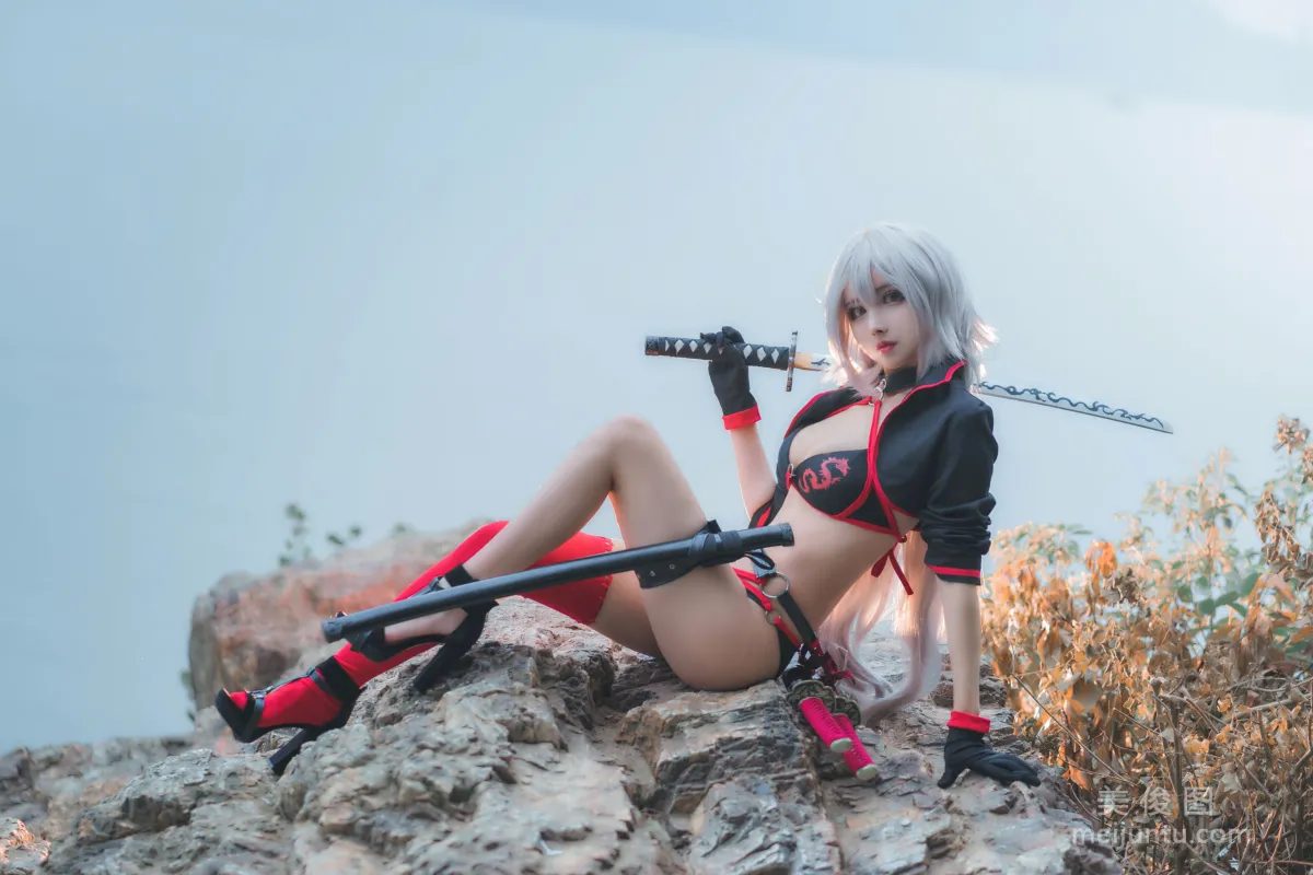 COS Beauty rioko Liang Liangzi, Swimsuit Black Jeanne Photo Set photo 2