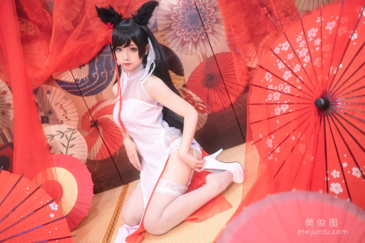 [美女Coser] 蠢沫沫 《爱宕习字》 写真集9
