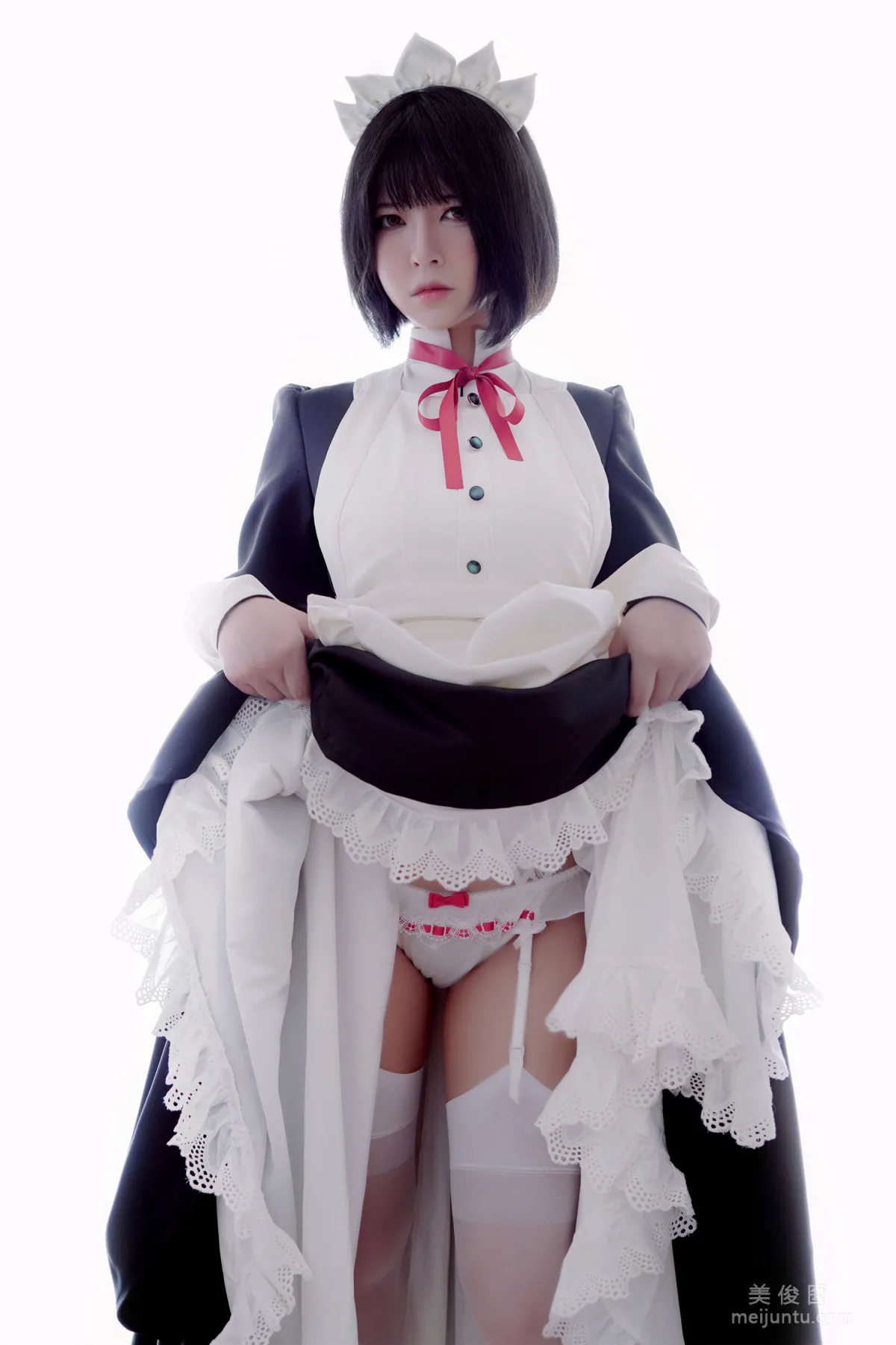 [美女Coser] 半半子 《 嫌パン メイド》 写真集48