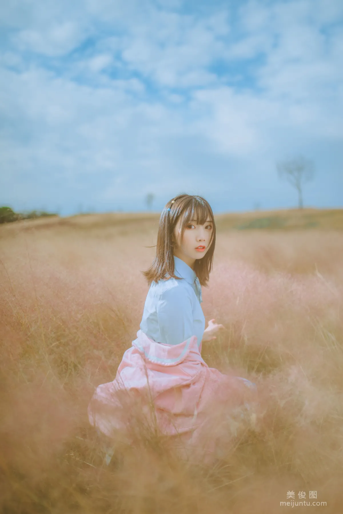 Popular Coser Mianbing Xianer, Pink Cosmos JK Photo Set photo 17