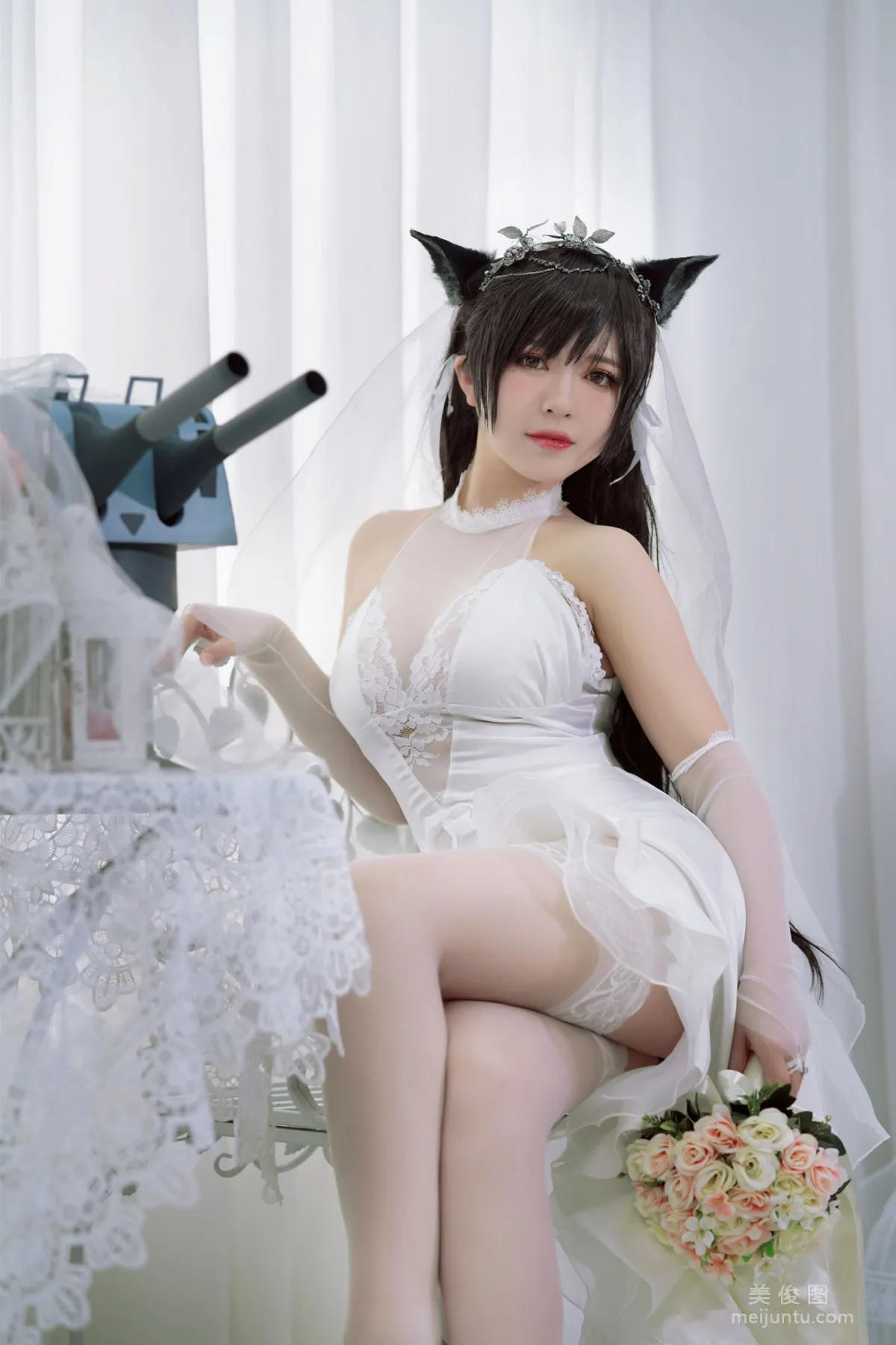 [美女Coser] 半半子 《爱宕花嫁》 写真集19