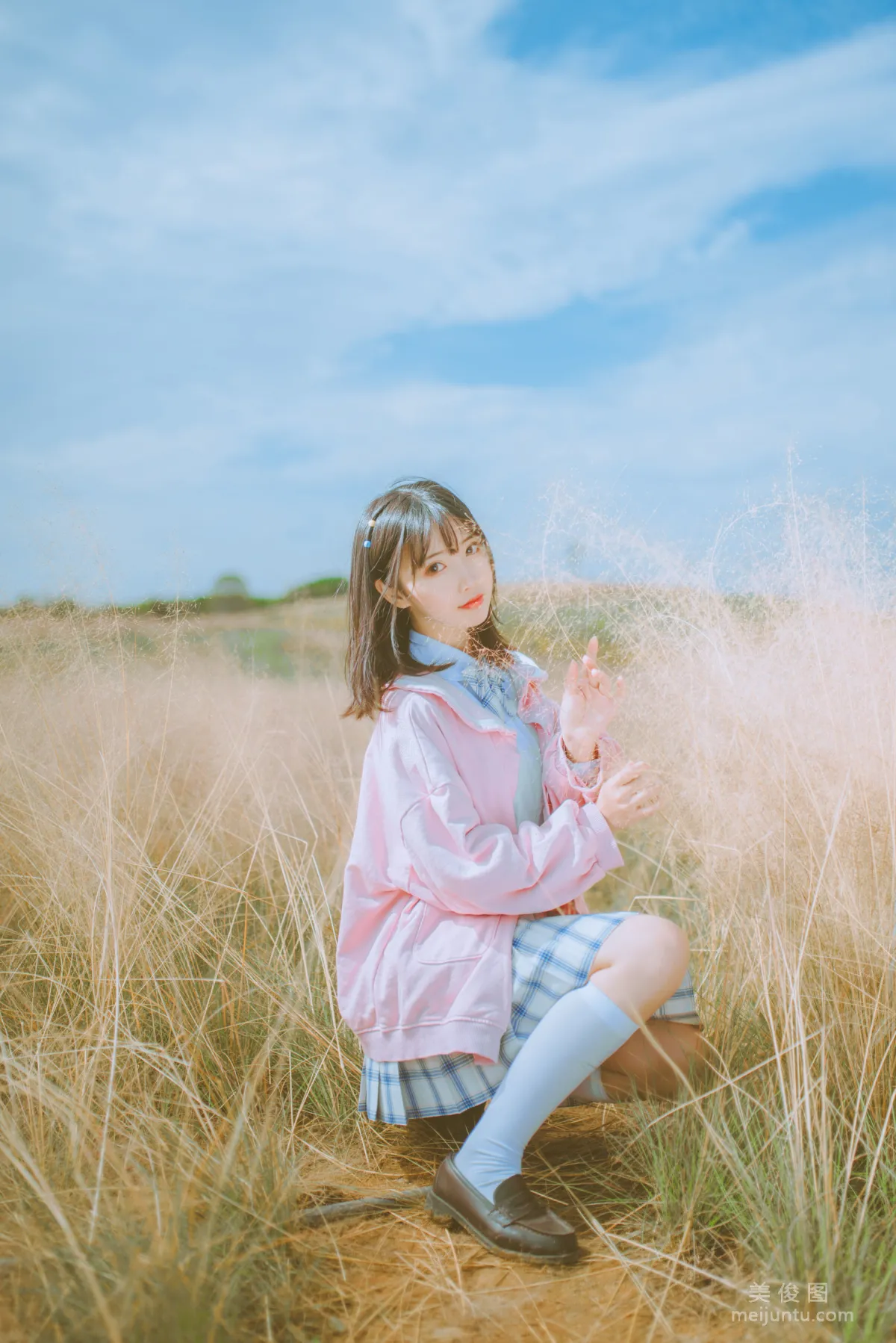 Popular Coser Mianbing Xianer, Pink Cosmos JK Photo Set photo 6