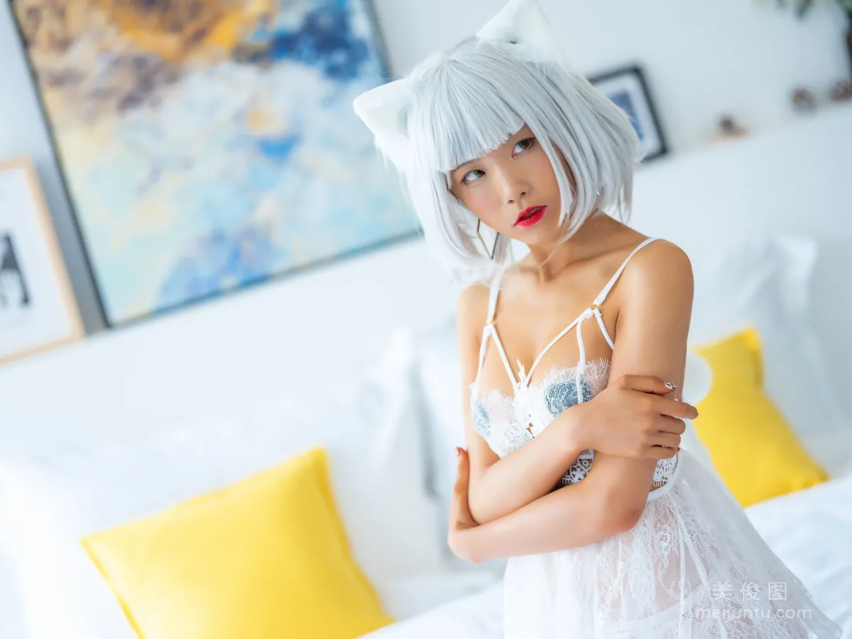 [美女Coser] 水淼aqua 《白猫》 写真集5