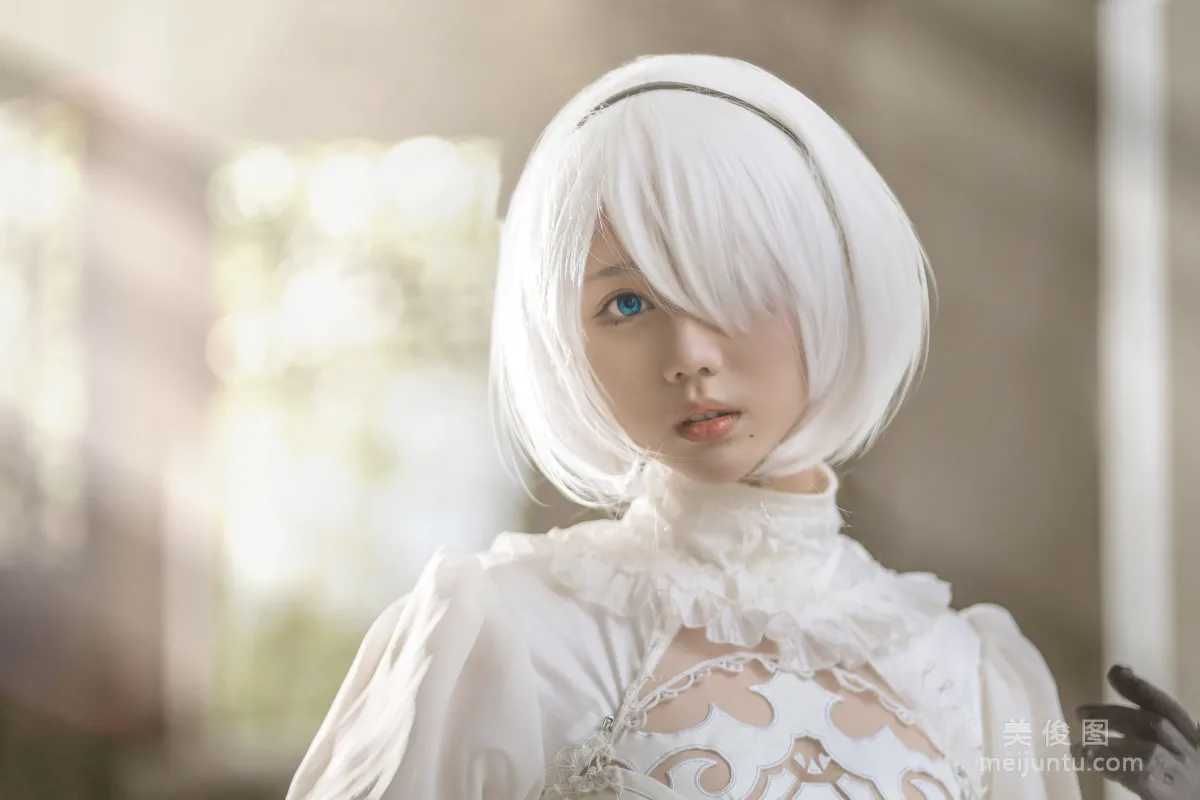 姬镜酱 《2B白色婚纱》 写真集8