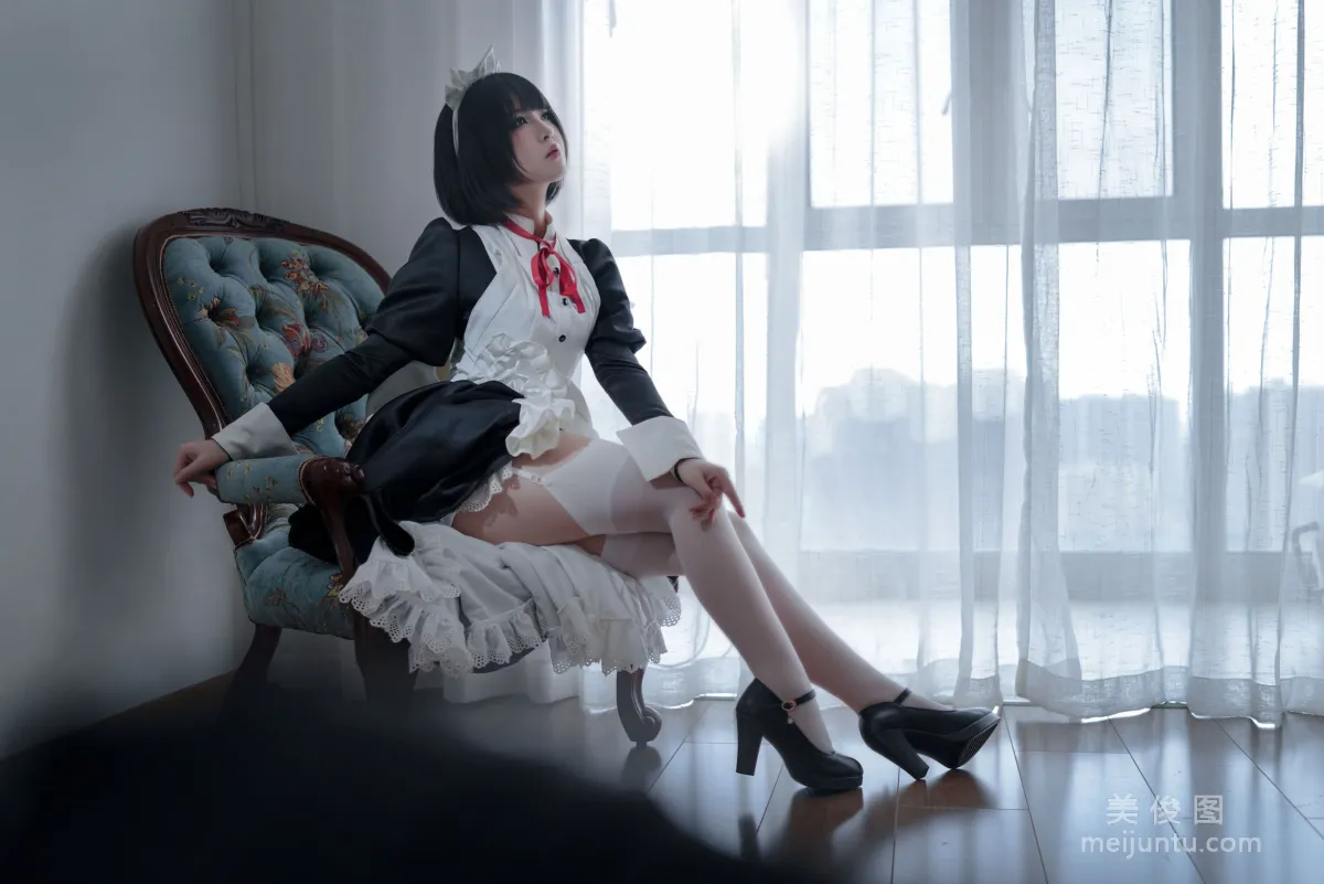 [美女Coser] 半半子 《 嫌パン メイド》 寫真集 21