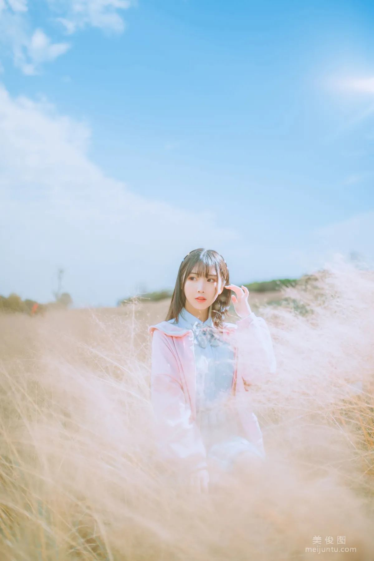 Popular Coser Mianbing Xianer, Pink Cosmos JK Photo Set photo 3