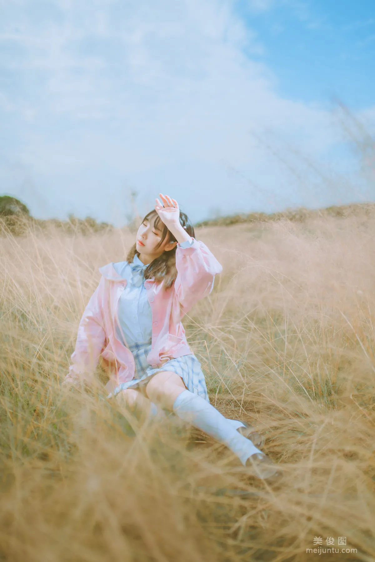 Popular Coser Mianbing Xianer, Pink Cosmos JK Photo Set photo 4