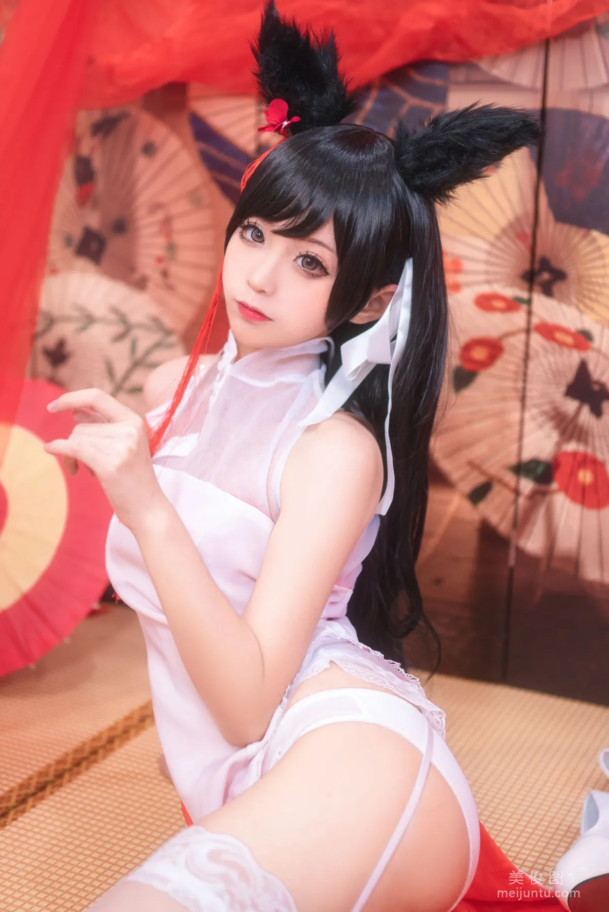 [美女Coser] 蠢沫沫 《爱宕习字》 写真集16