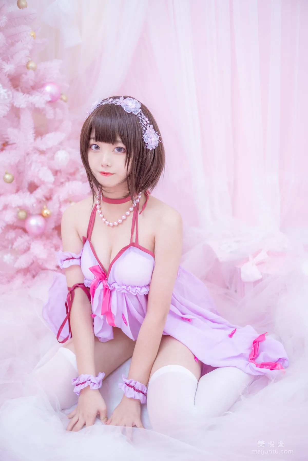 [Beautiful Coser] Mizhi Maoqiu, Kato Megumi Pajamas Photo Set photo 5