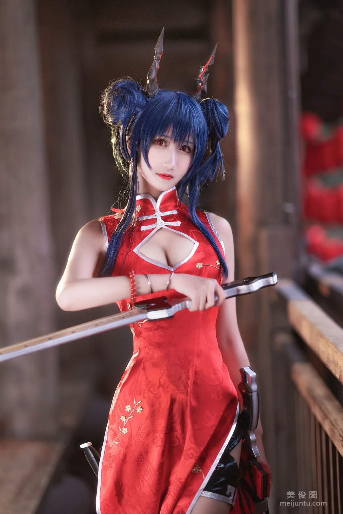 微博妹子三度_69 《明日方舟 旗袍》 写真集1