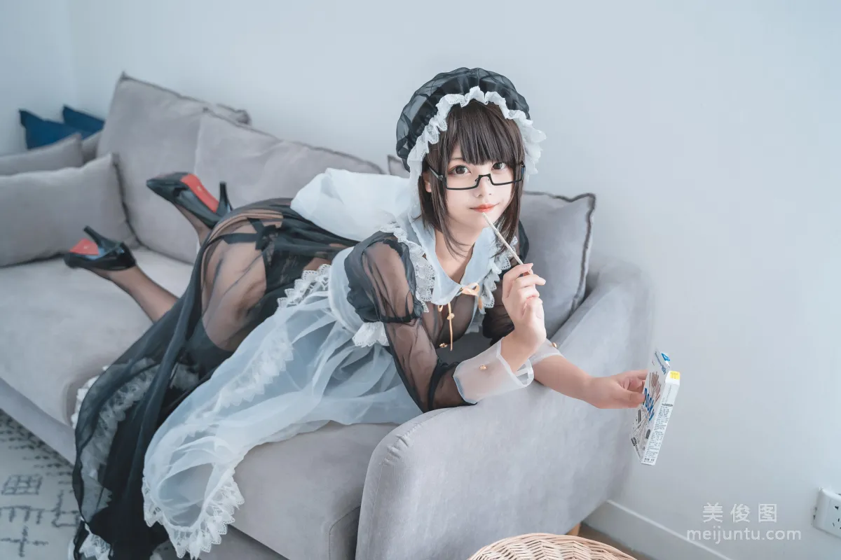 [Web Idols Coser] Mizhi Maoqiu, Transparent Maid Photo Set photo 23
