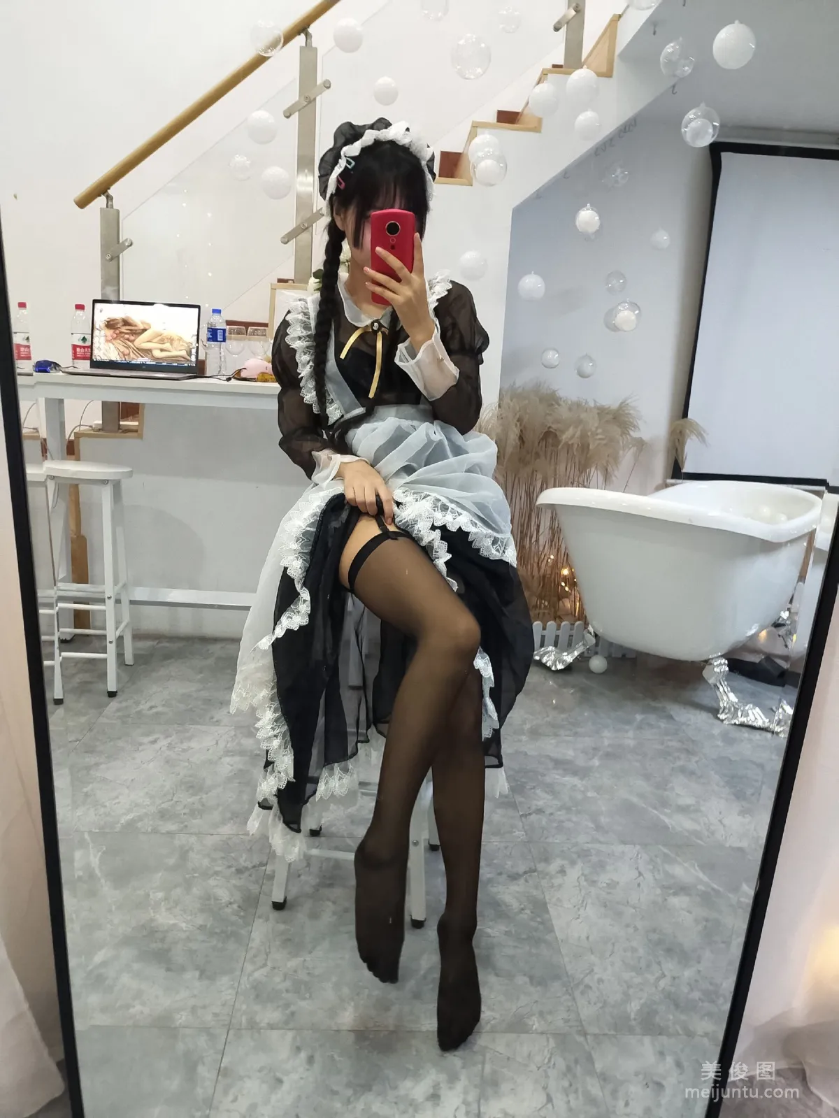 Beautiful Girl COSER Mengyaer o0 Transparent Maid Photo Set photo 26