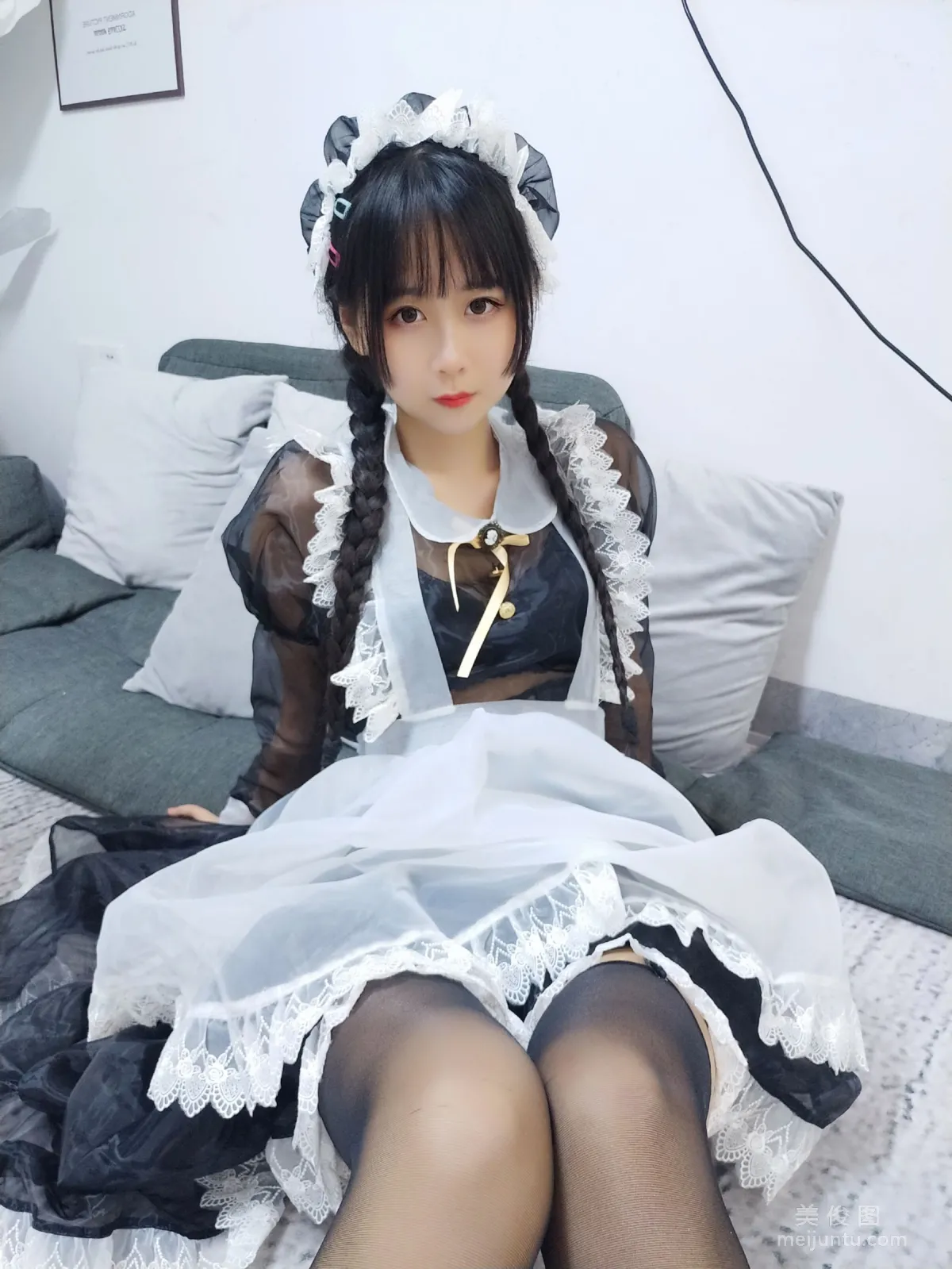 Beautiful Girl COSER Mengyaer o0 Transparent Maid Photo Set photo 9