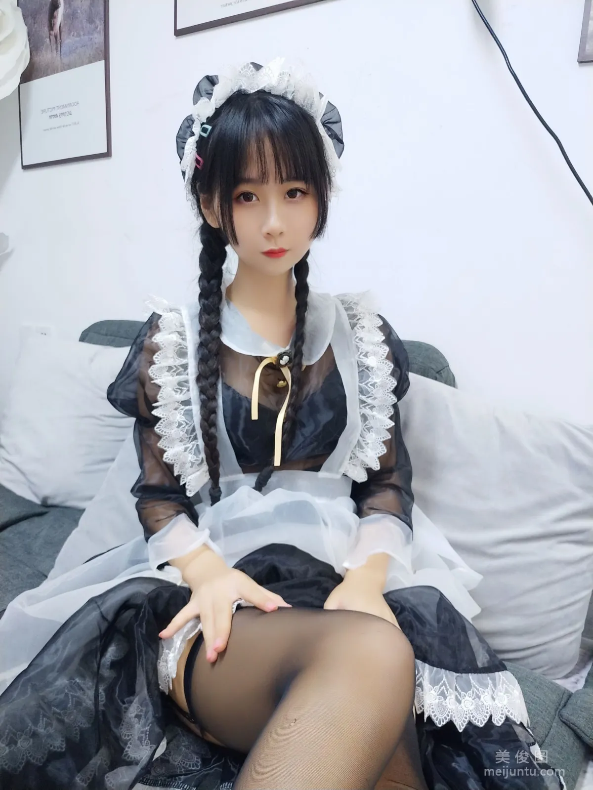 Beautiful Girl COSER Mengyaer o0 Transparent Maid Photo Set photo 4