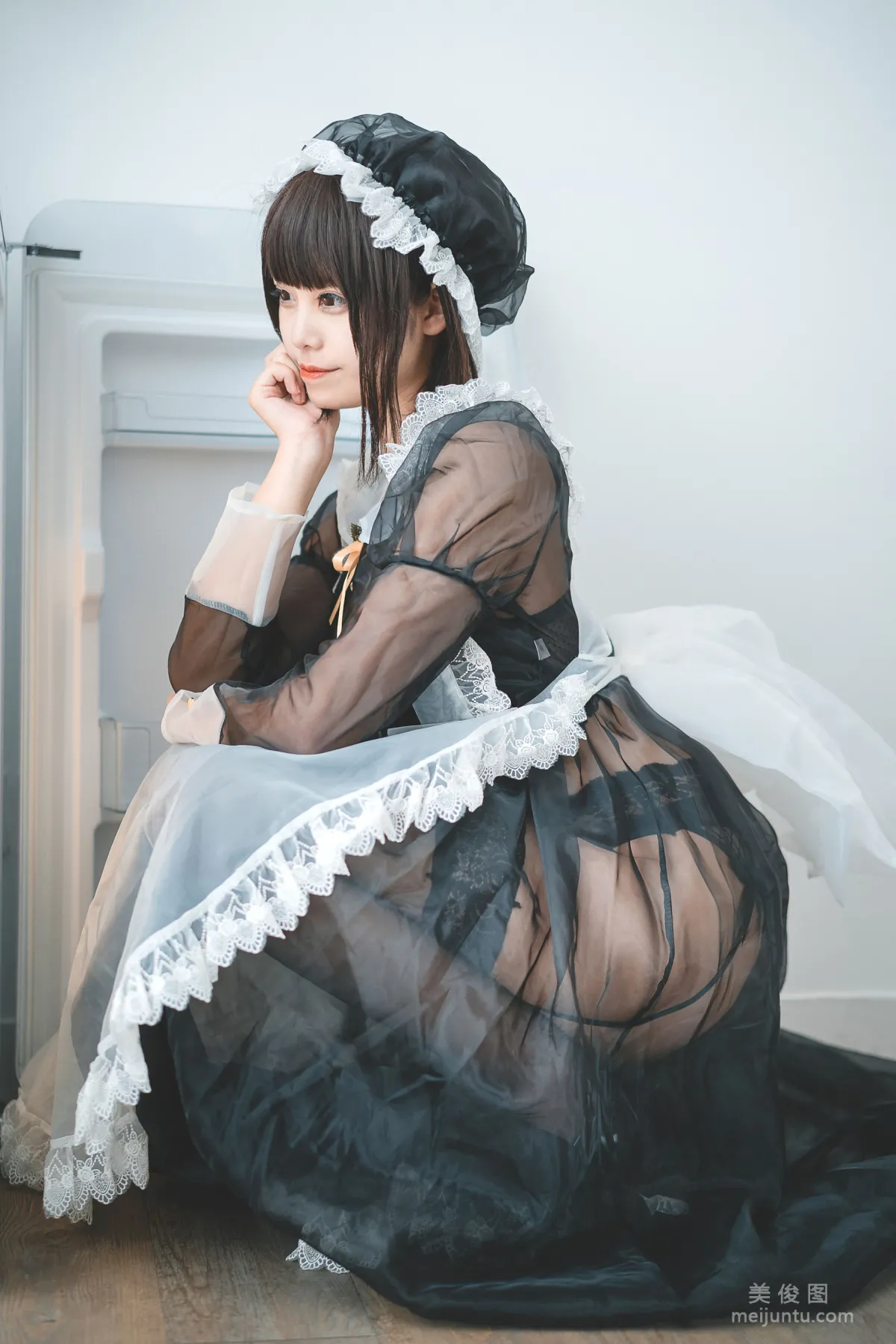 [Web Idols Coser] Mizhi Maoqiu, Transparent Maid Photo Set photo 4