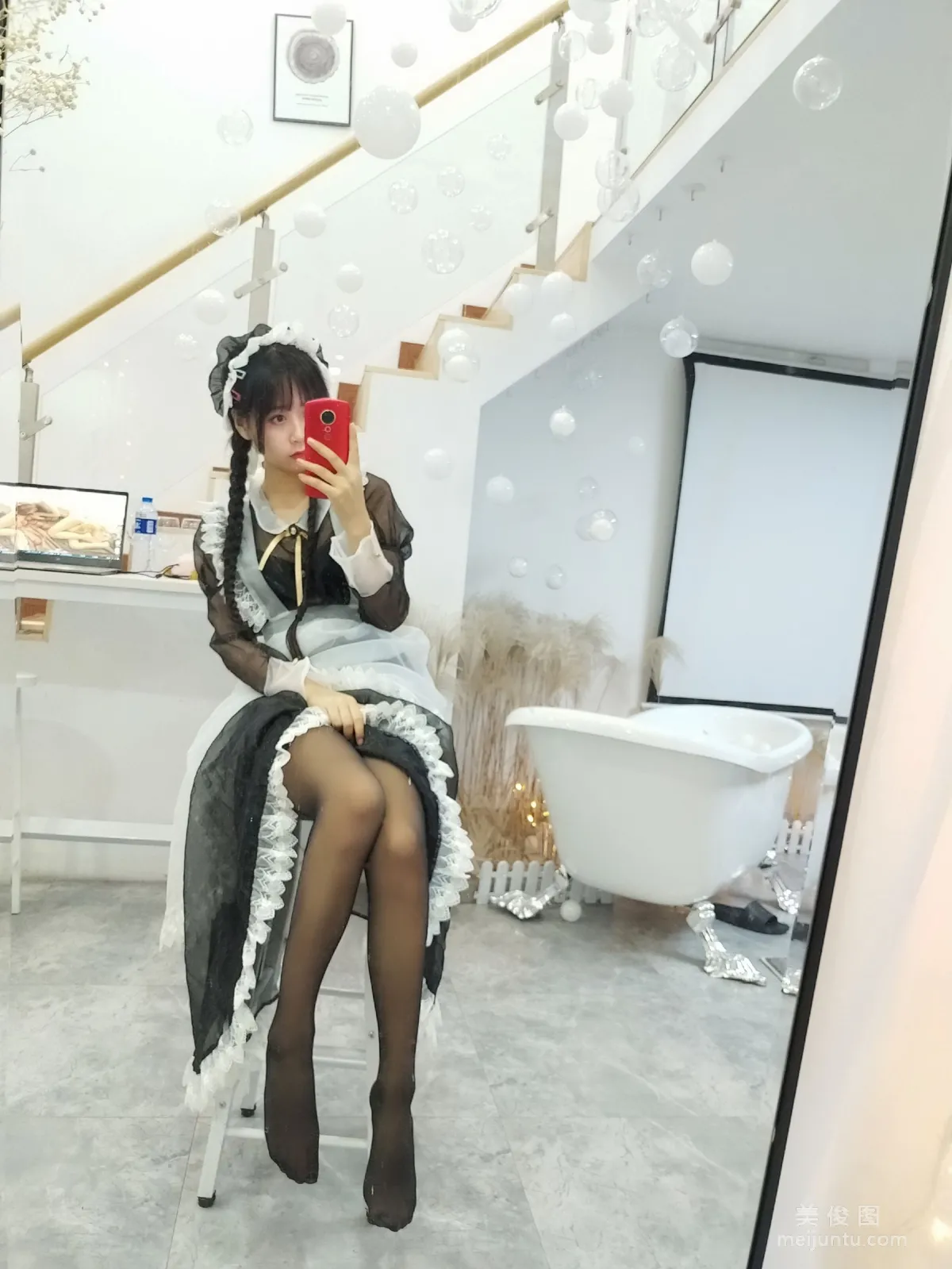 Beautiful Girl COSER Mengyaer o0 Transparent Maid Photo Set photo 24