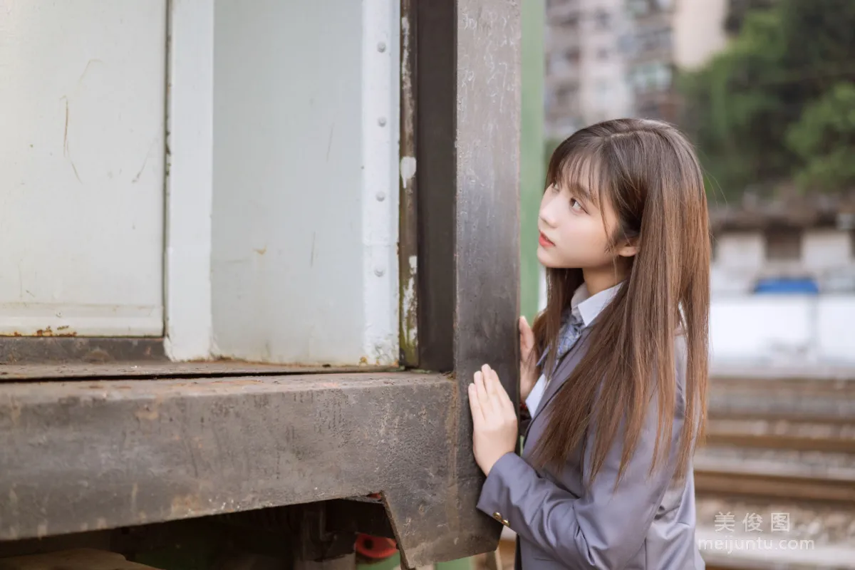 [Web Idols] Ji Jingjiang, Elopement Uniform Photo Set photo 9