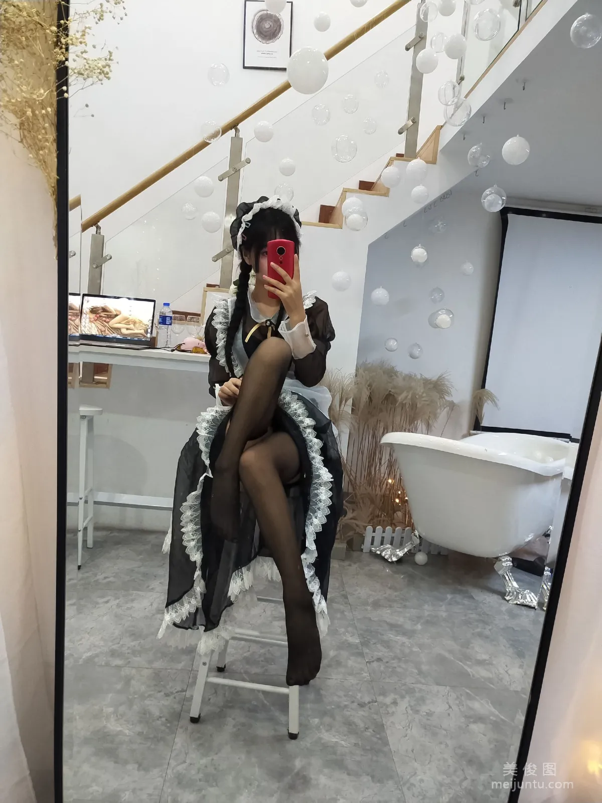 Beautiful Girl COSER Mengyaer o0 Transparent Maid Photo Set photo 25