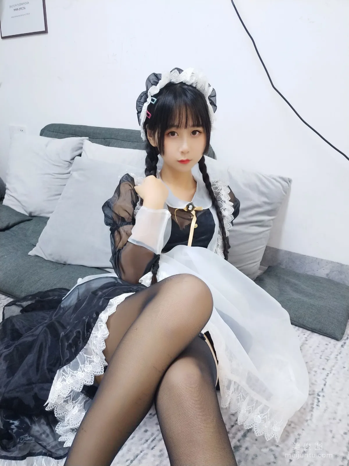 Beautiful Girl COSER Mengyaer o0 Transparent Maid Photo Set photo 8