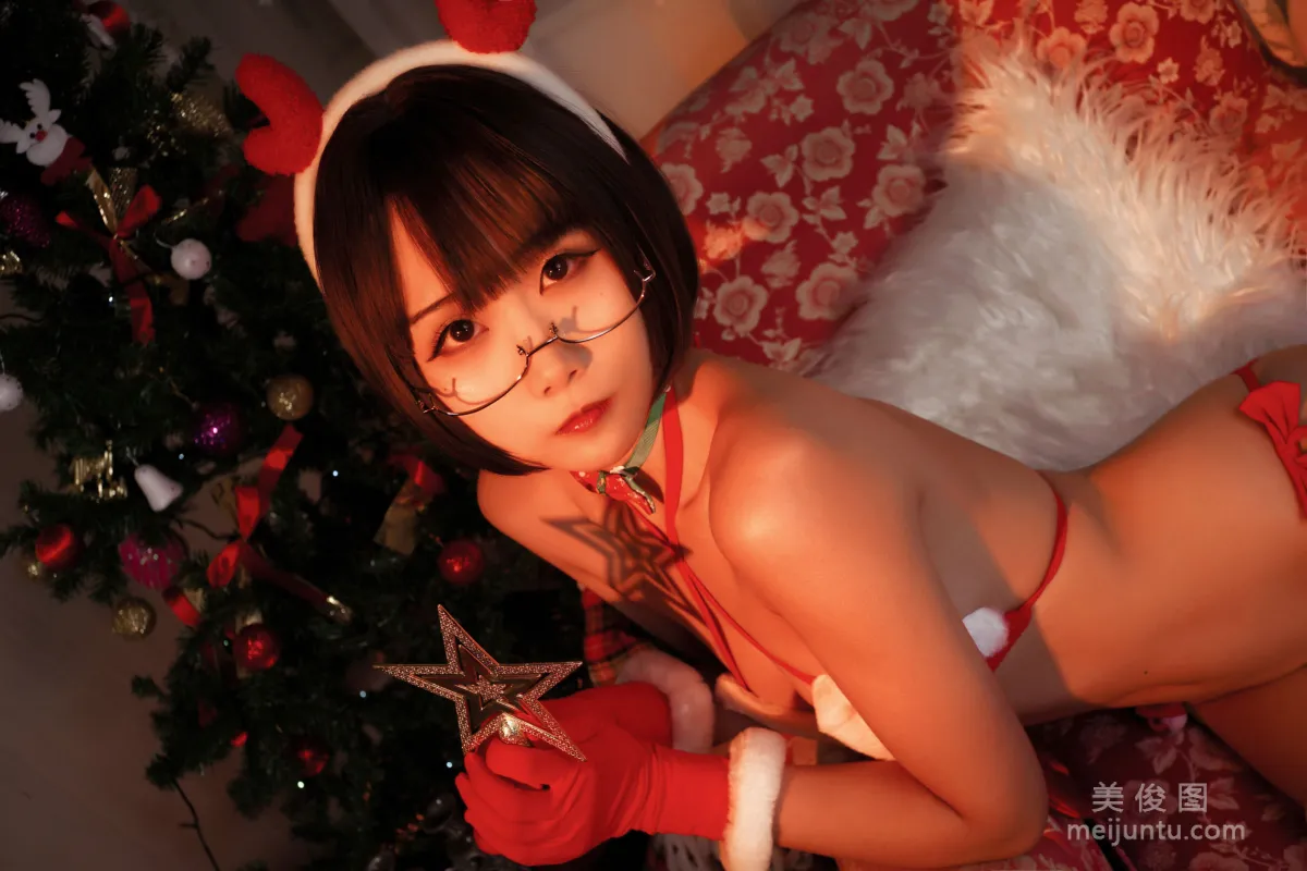 Internet Celebrity Coser Xiao Meiyan, Christmas Snowy Night Hymn Photo Set photo 8