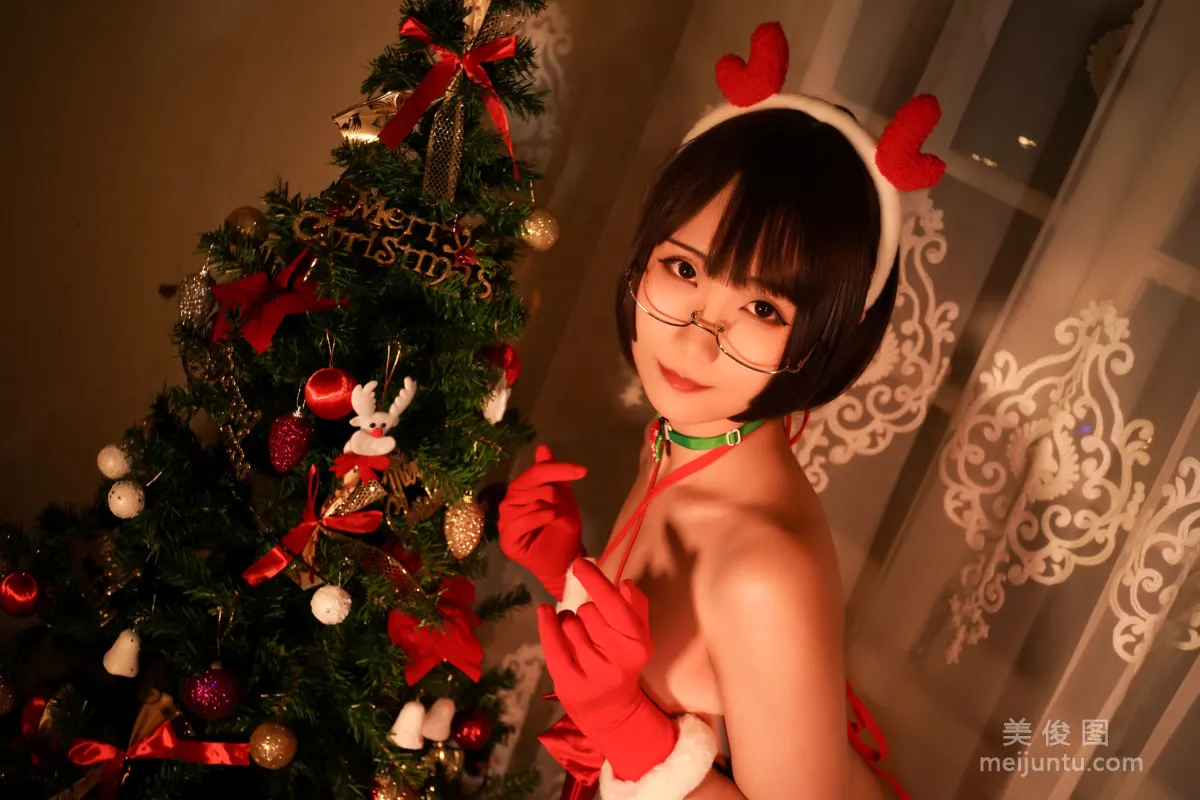 Internet Celebrity Coser Xiao Meiyan, Christmas Snowy Night Hymn Photo Set photo 16