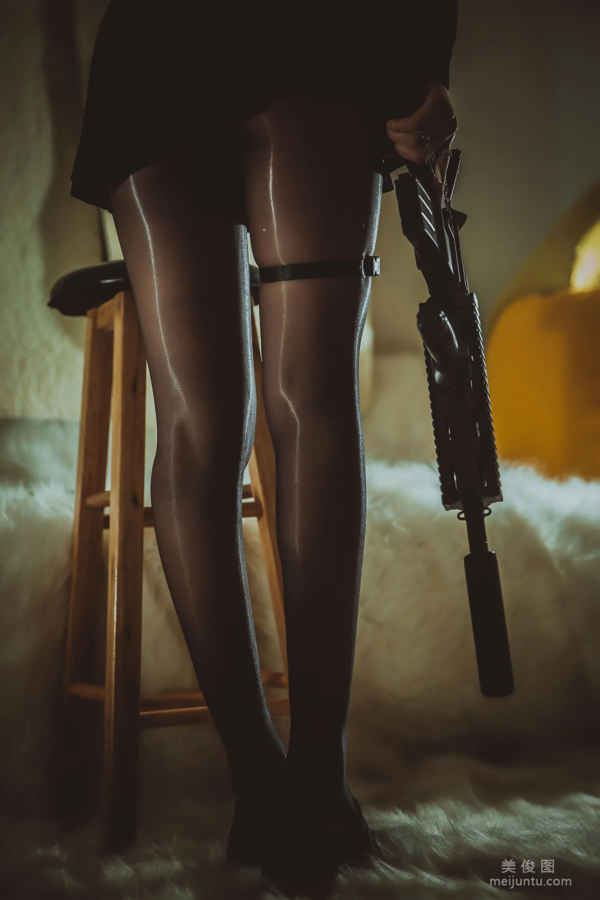 [美女Coser] 起司块wii 《黑丝足2》 写真集20