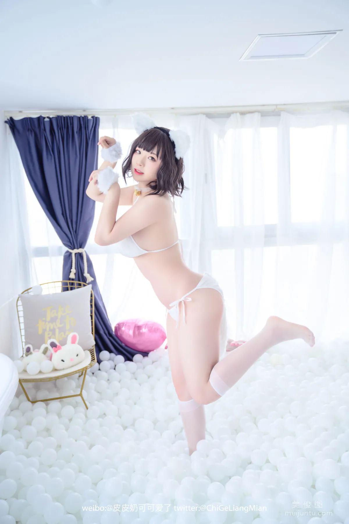 [Beauty Coser] Pipi Naike Keai Lela, White Cat Photo Set [Web Idols] photo 2