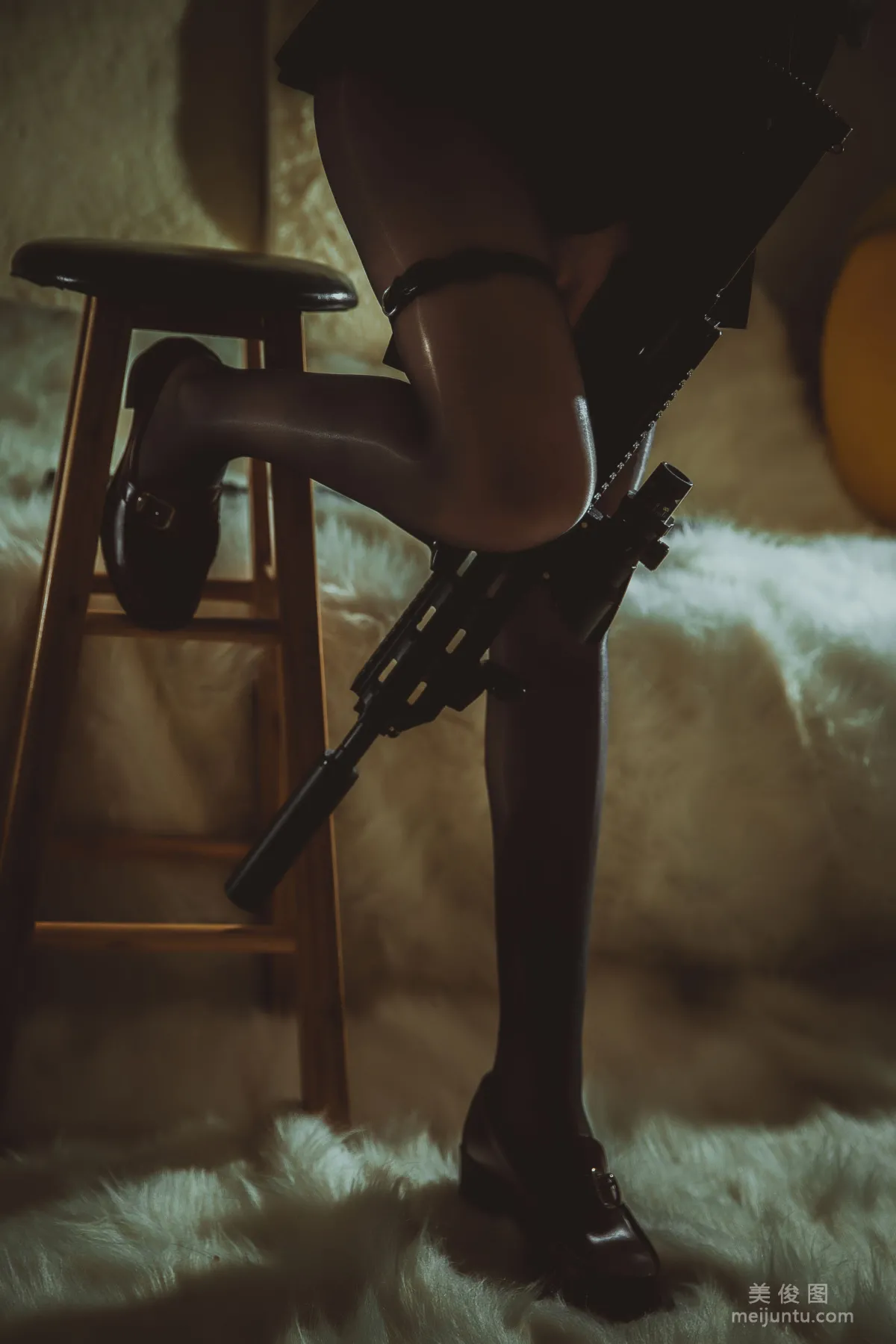 [美女Coser] 起司块wii 《黑丝足2》 写真集16