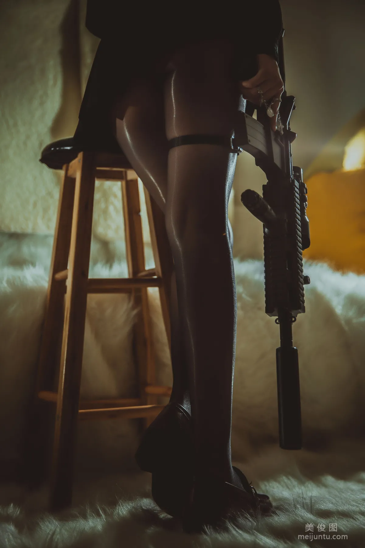 [美女Coser] 起司块wii 《黑丝足2》 写真集18
