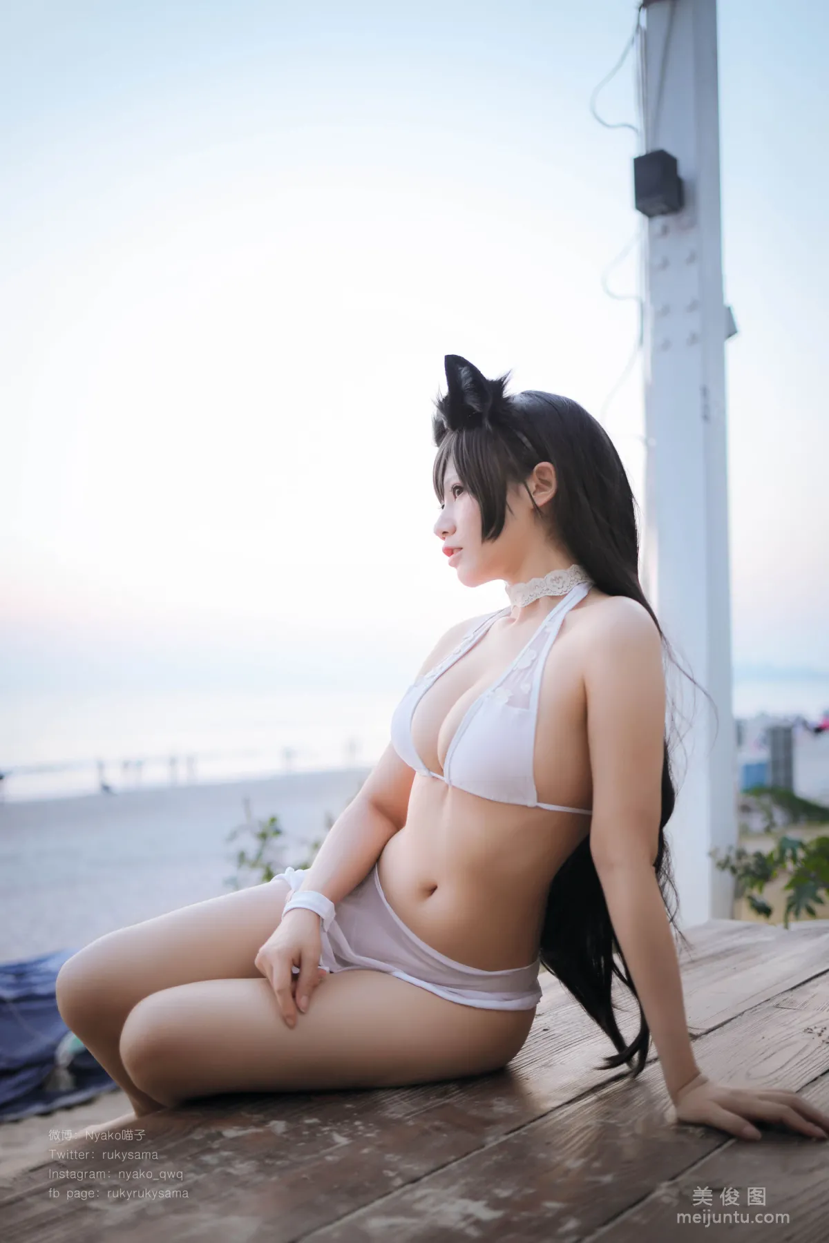 [Web Idols] Nyako Miaozi, Atago Swimsuit, Photo Set photo 17