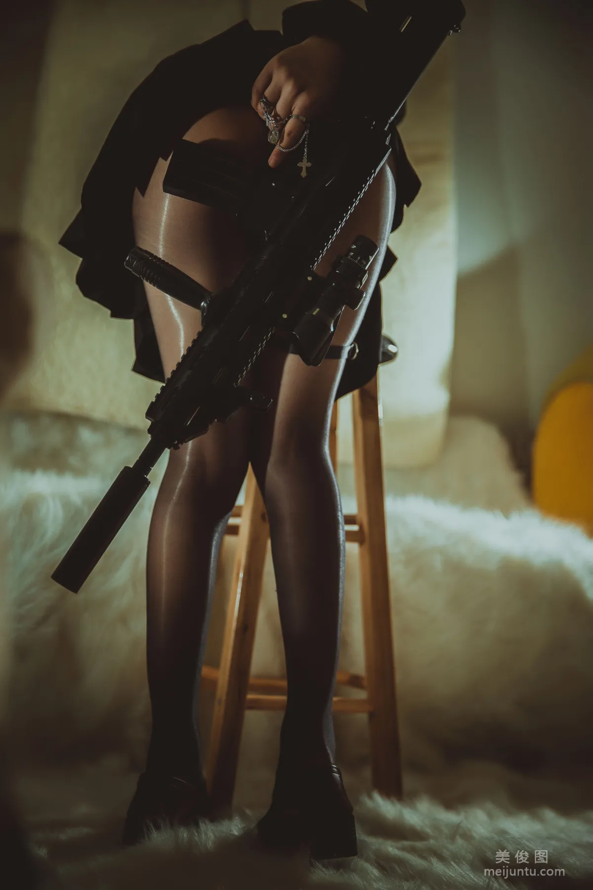 [美女Coser] 起司块wii 《黑丝足2》 写真集22