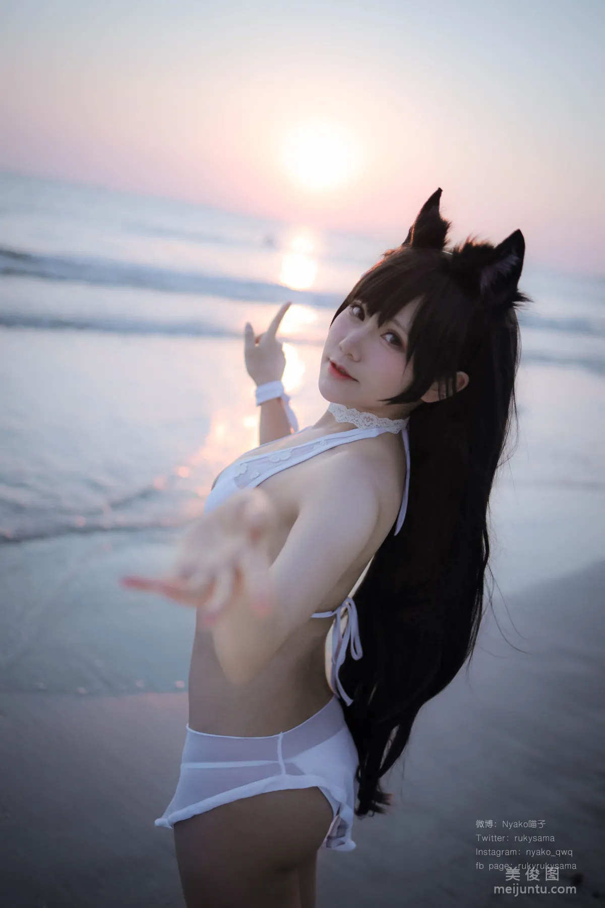 [Web Idols] Nyako Miaozi, Atago Swimsuit, Photo Set photo 8