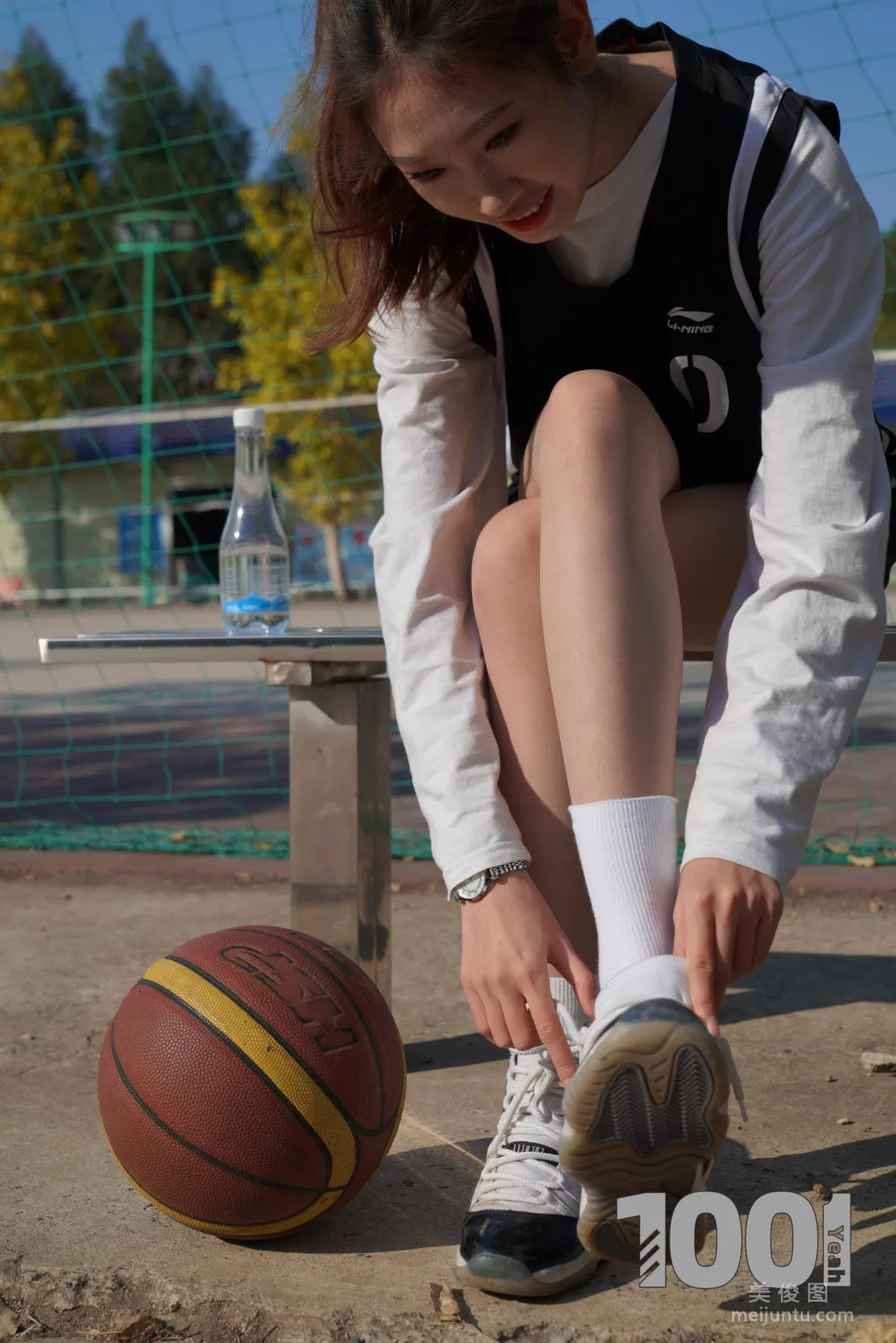 [One Thousand and One Nights] Model: Cao Mei Accompanying Girlfriend to Play Basketball 1 Photo Set photo 44