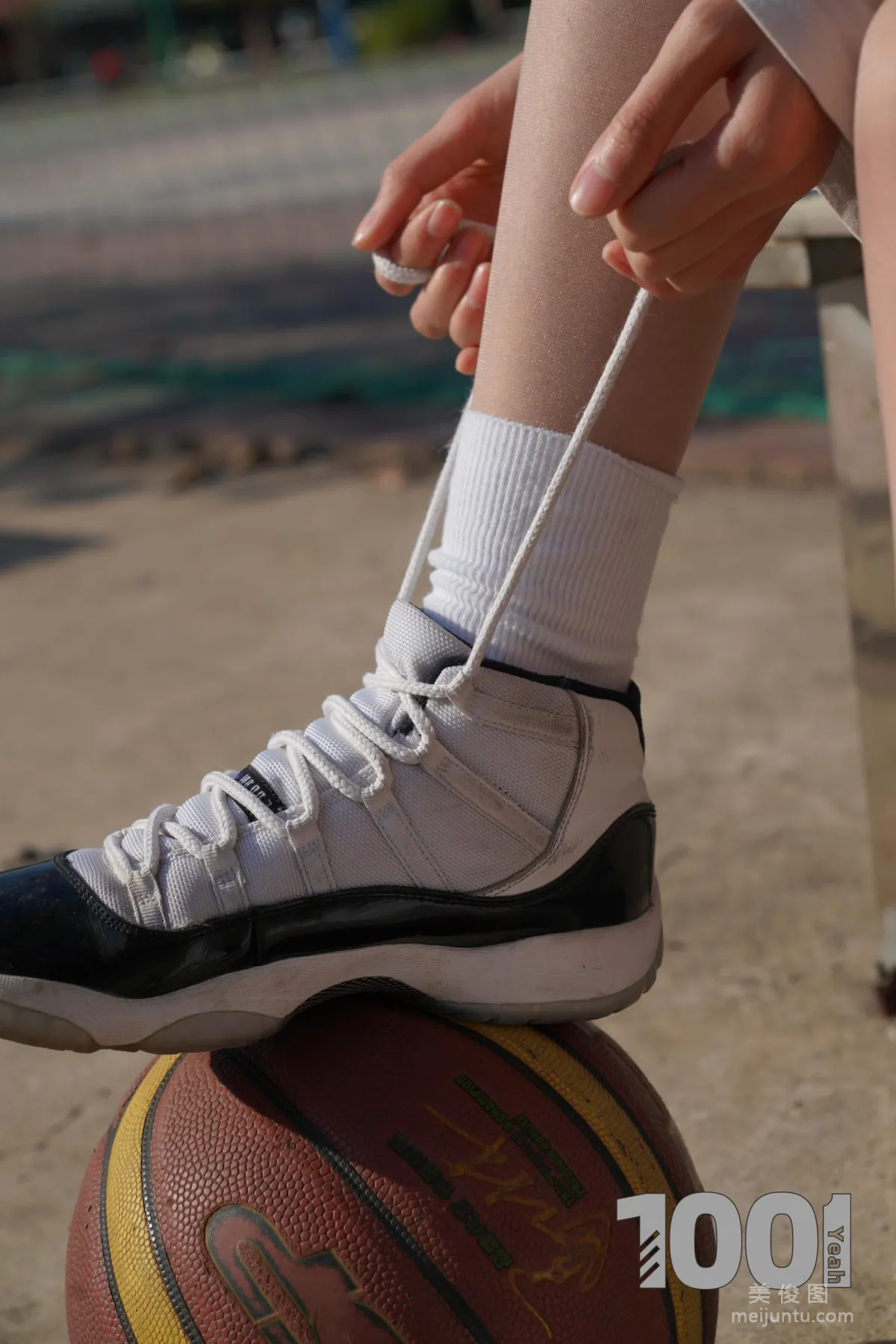 [One Thousand and One Nights] Model: Cao Mei Accompanying Girlfriend to Play Basketball 1 Photo Set photo 36