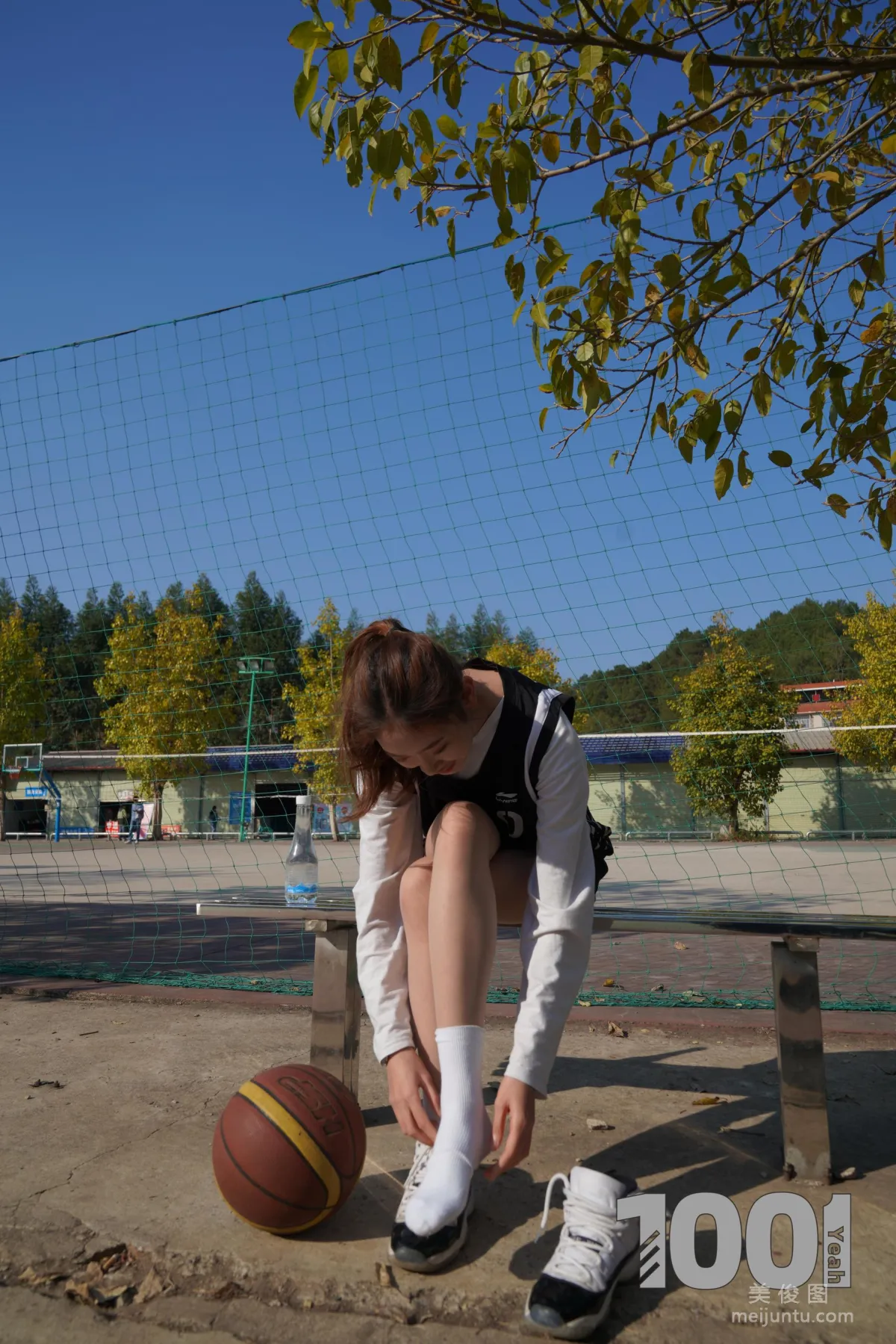 [One Thousand and One Nights] Model: Cao Mei Accompanying Girlfriend to Play Basketball 1 Photo Set photo 41