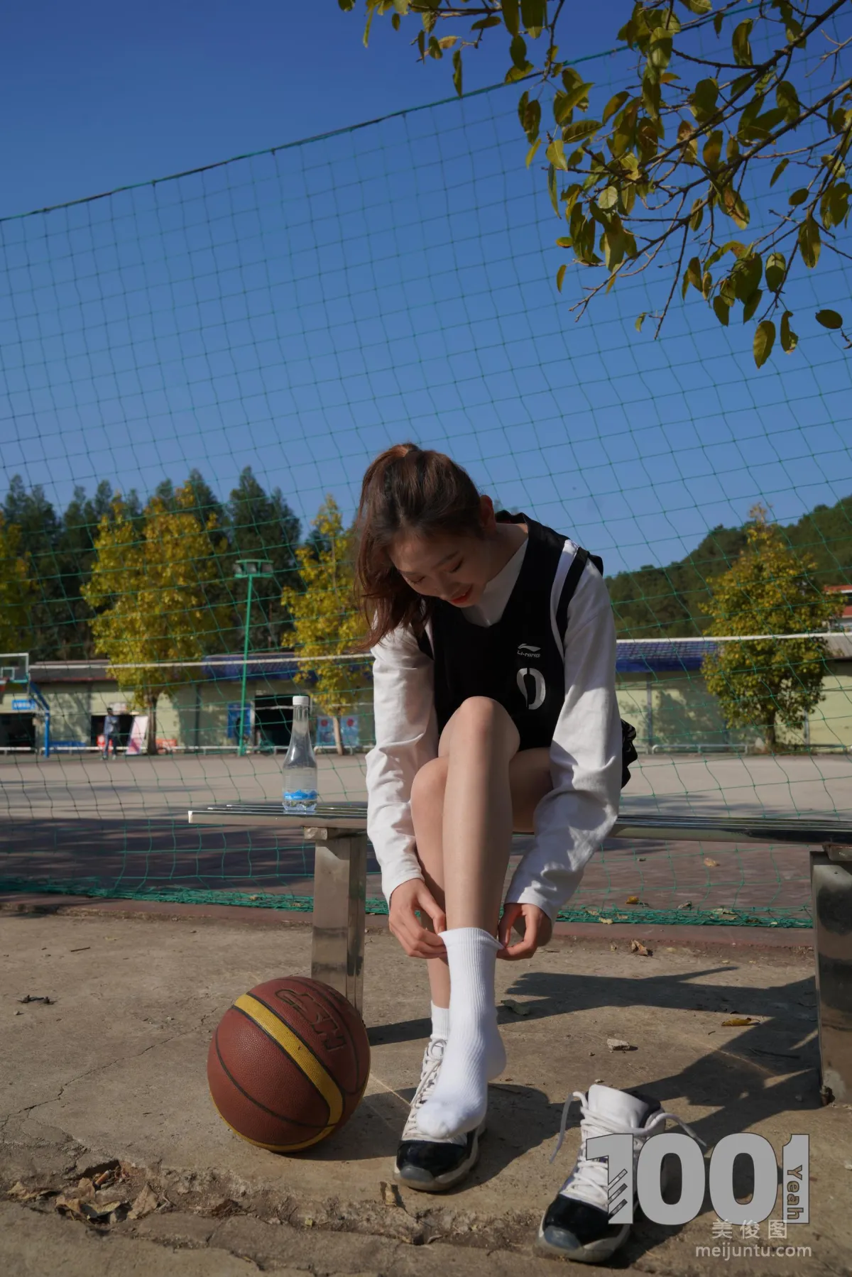 [One Thousand and One Nights] Model: Cao Mei Accompanying Girlfriend to Play Basketball 1 Photo Set photo 42