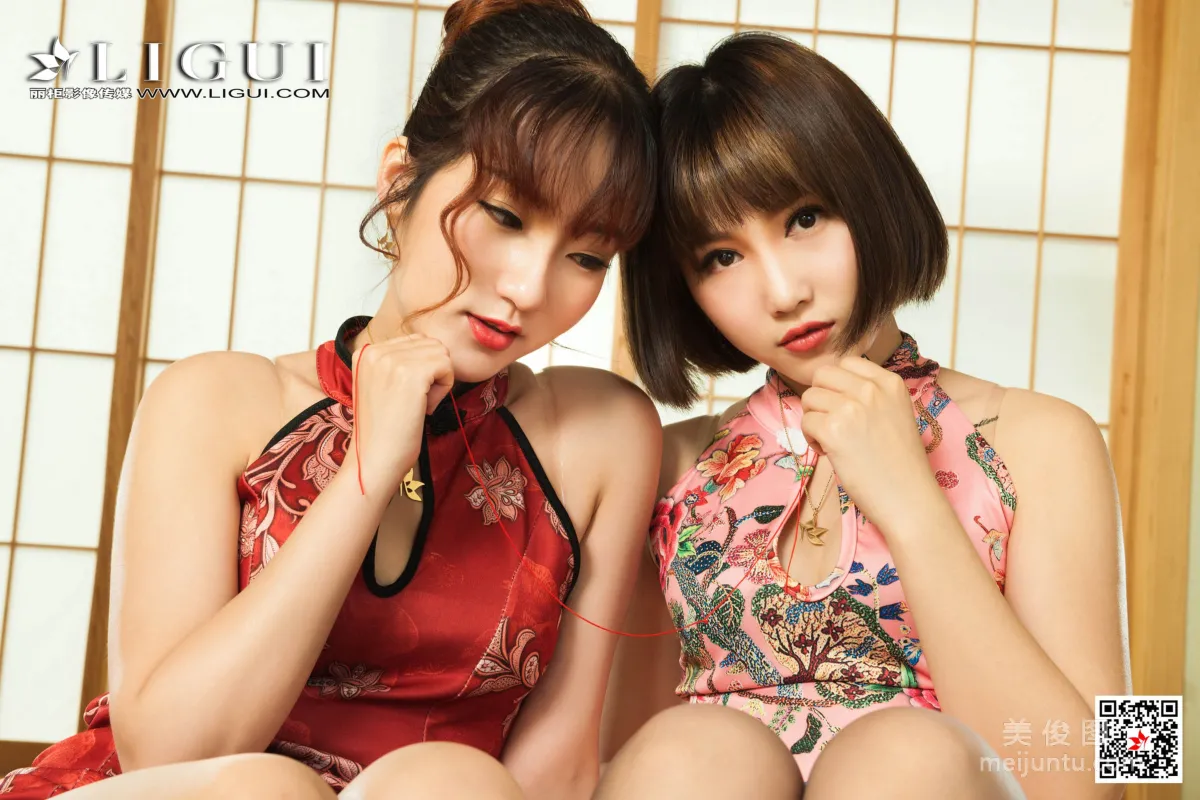 [Ligui] Model Xiao Shuang & Xi Xi, Stockings Zongzi, Photo Set photo 36