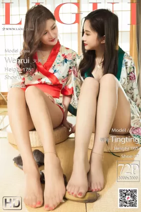 [麗櫃Ligui] 文芮&amp;婷婷 《雙生和服絲足誘惑》 寫真集