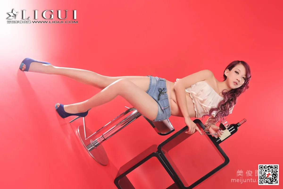 [丽柜Ligui] Model 司琪 《蓝高跟女郎》 写真集66