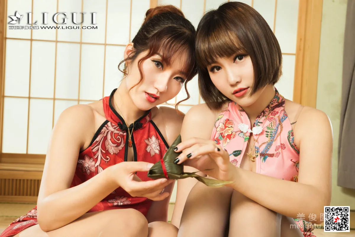 [Ligui] Model Xiao Shuang & Xi Xi, Stockings Zongzi, Photo Set photo 63