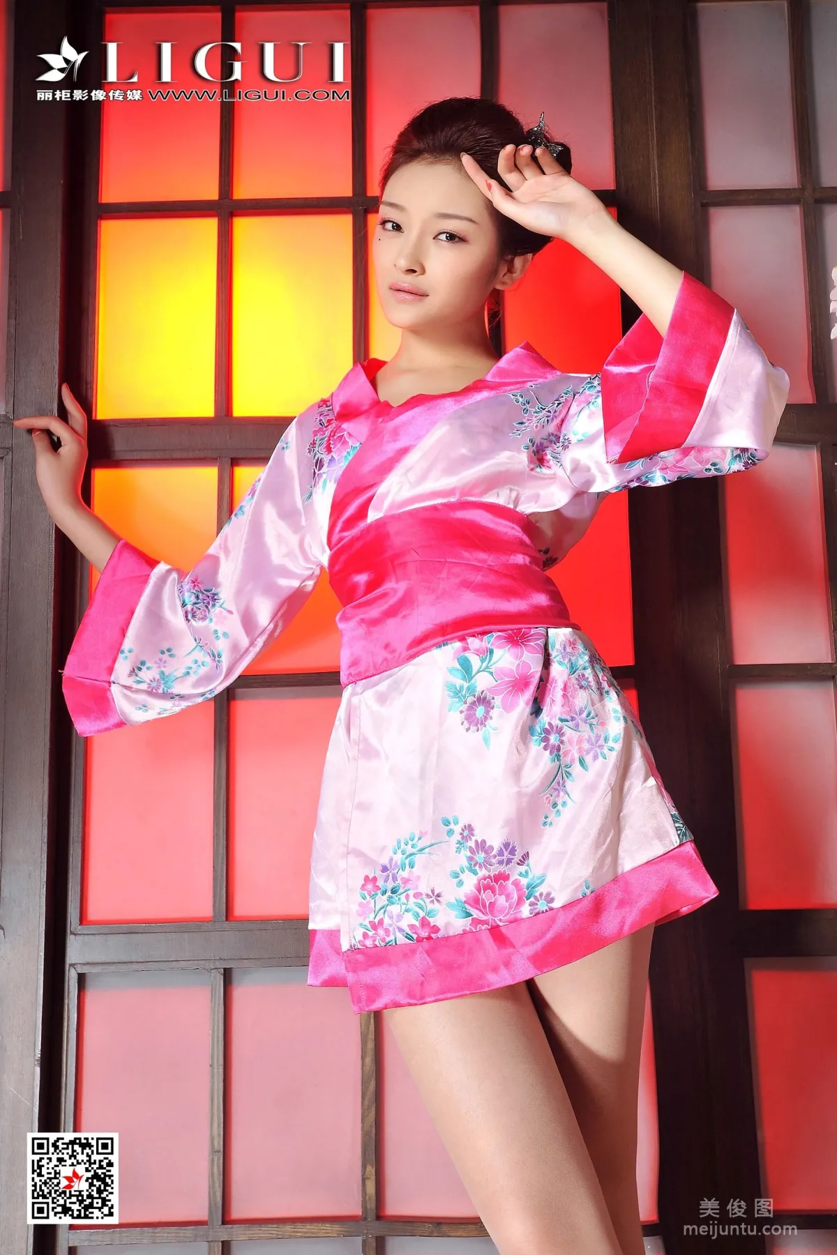 [丽柜Ligui] Model 小杨幂 《和服丽人丝足》 写真集20