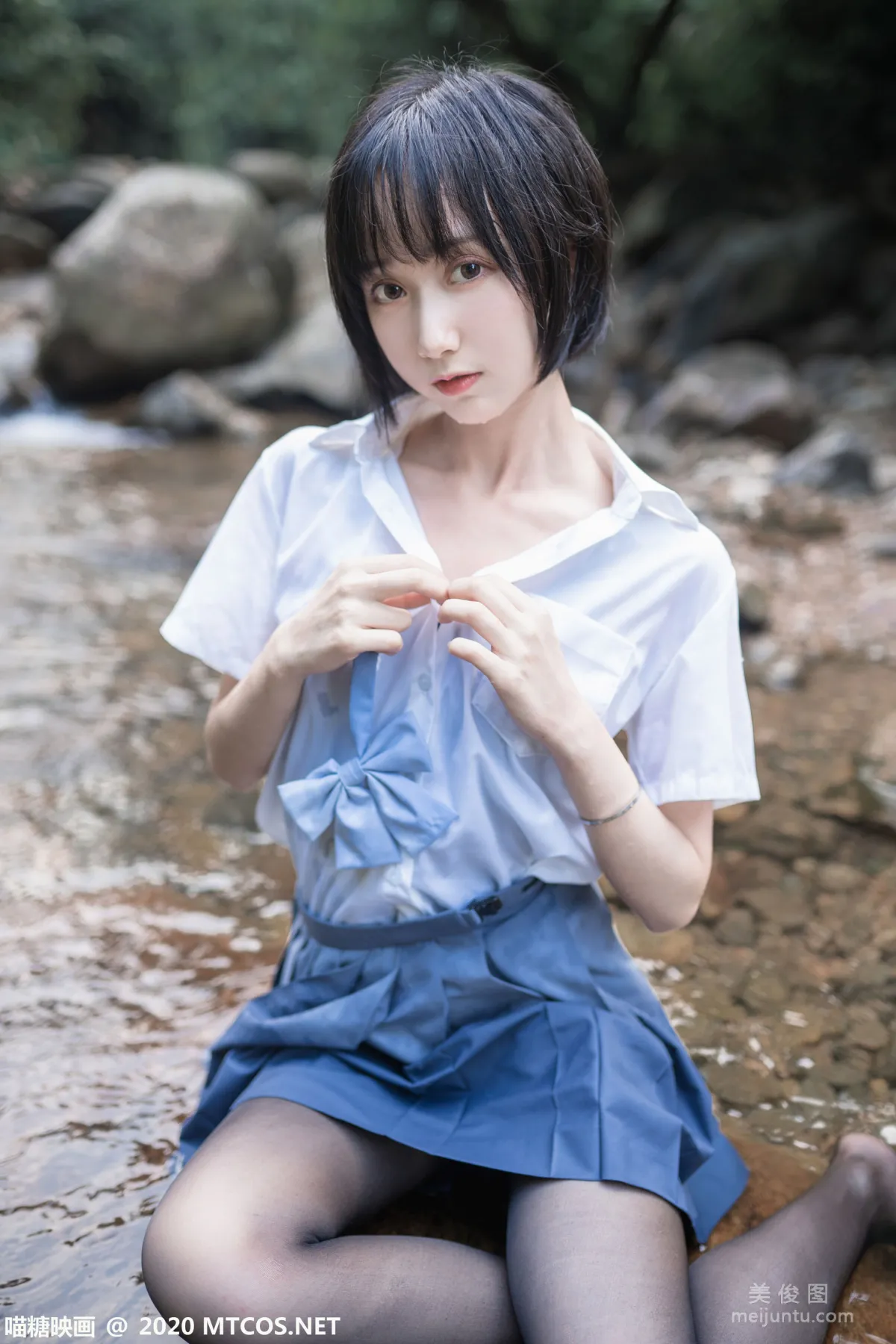 [喵糖映画] JKL.016 《溪边JK制服》 写真集34